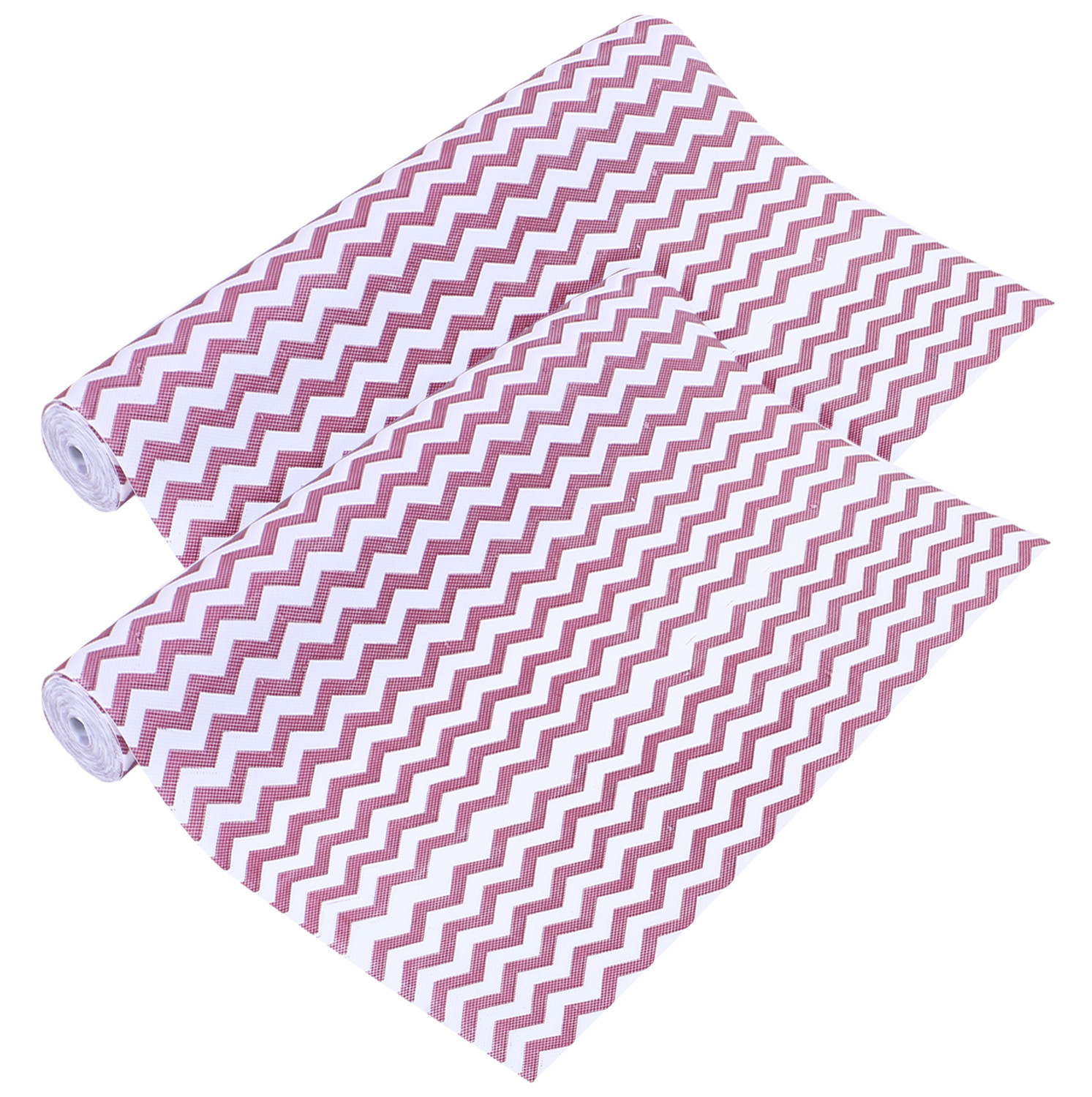 Kuber Industries Shelf Liner  EVA Kitchen Cabinet Shelf Mat  Anti-Slip Bathroom Mat  Fridge Mat  Table Mat  Zig Zag Design Wardrobe Mat  3 Meter  Pink