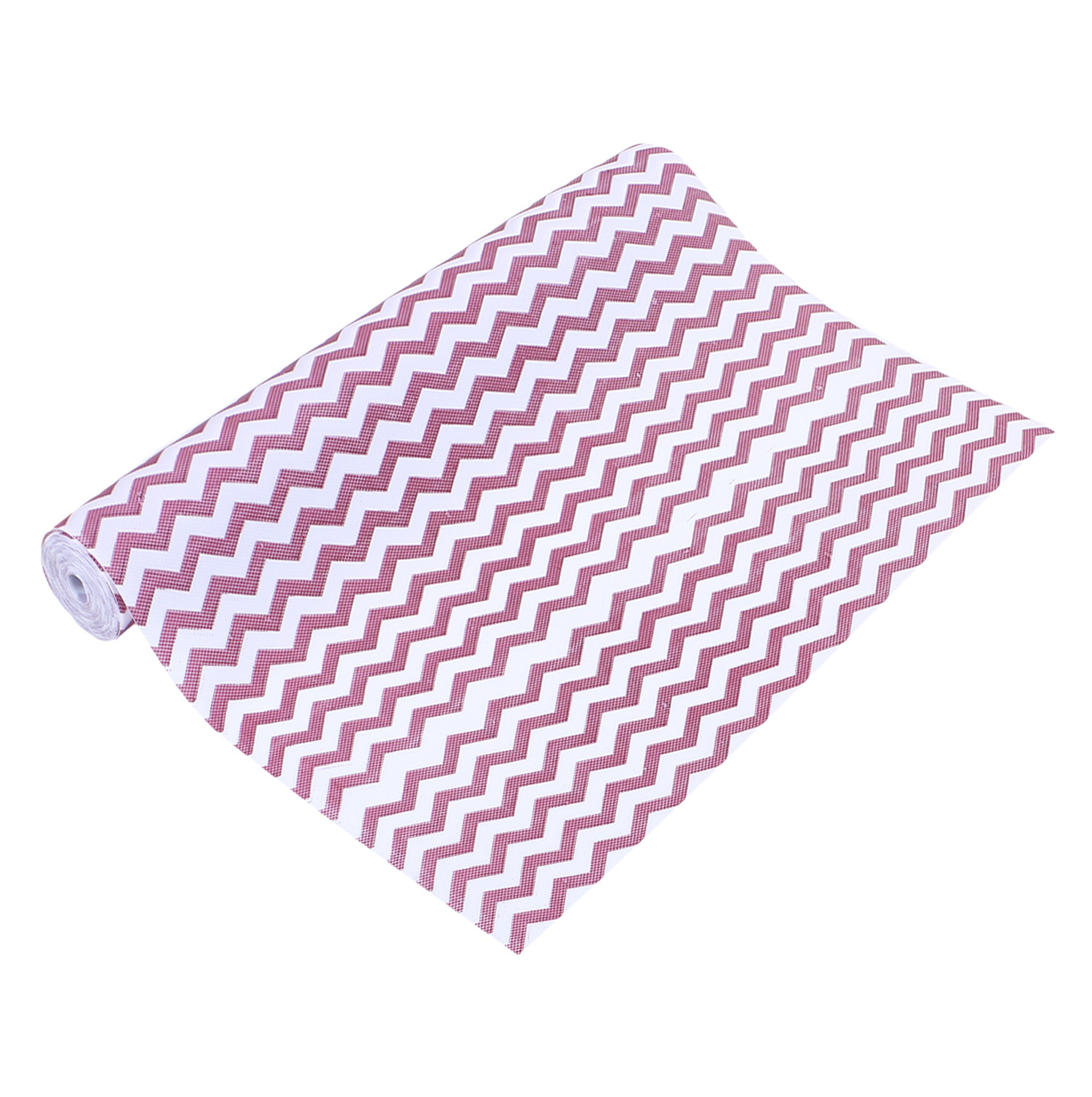 Kuber Industries Shelf Liner  EVA Kitchen Cabinet Shelf Mat  Anti-Slip Bathroom Mat  Fridge Mat  Table Mat  Zig Zag Design Wardrobe Mat  5 Meter  Pink