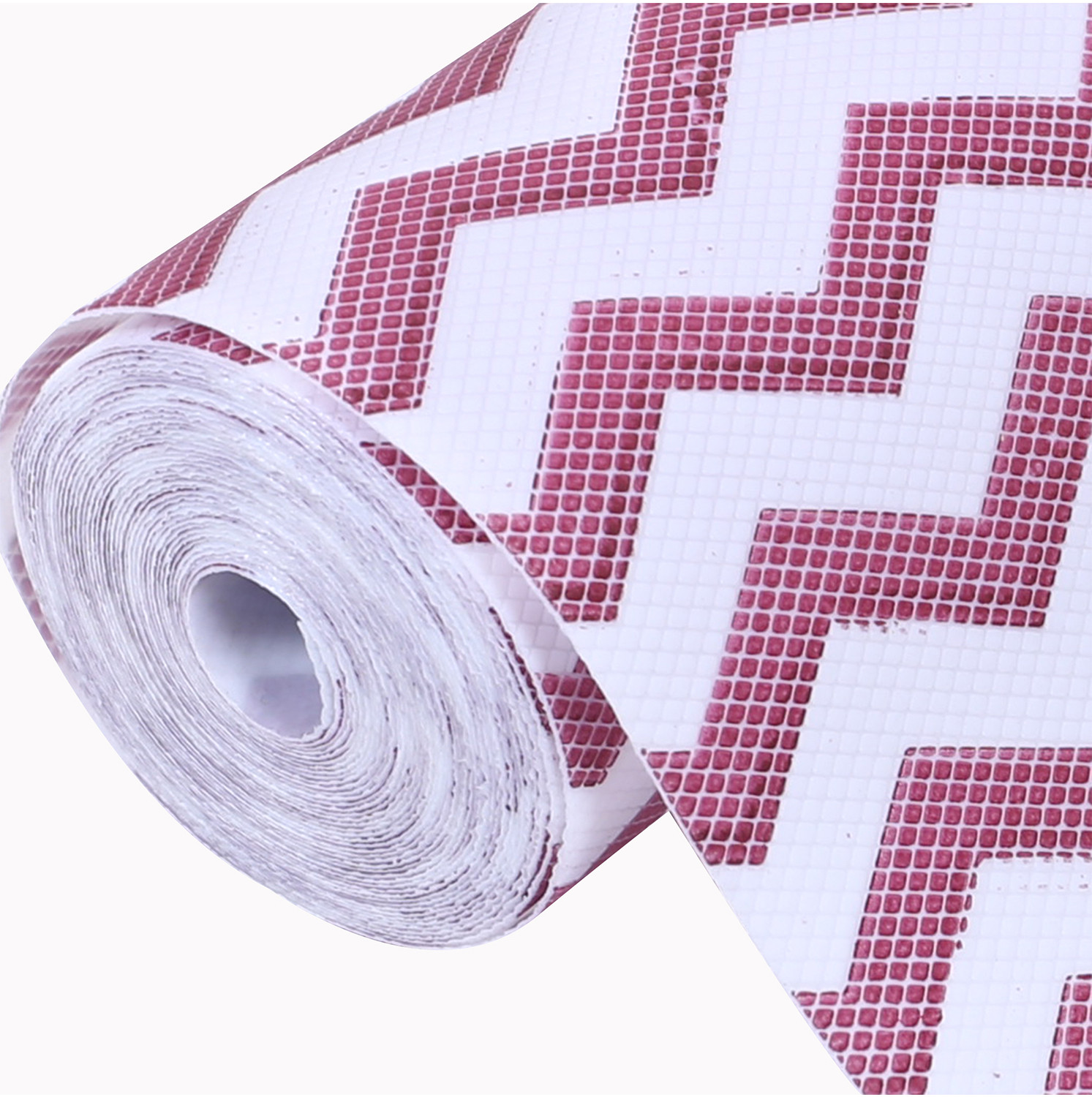 Kuber Industries Shelf Liner  EVA Kitchen Cabinet Shelf Mat  Anti-Slip Bathroom Mat  Fridge Mat  Table Mat  Zig Zag Design Wardrobe Mat  5 Meter  Pink
