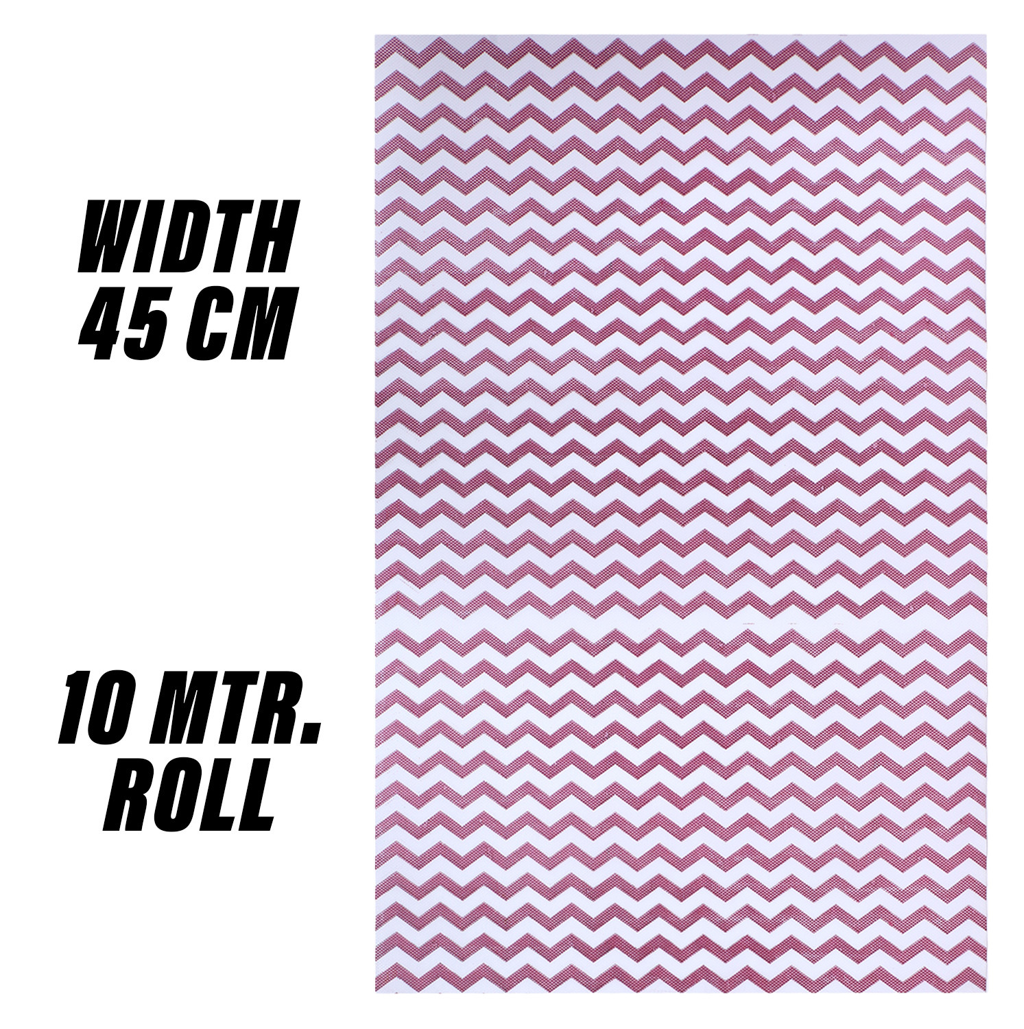 Kuber Industries Shelf Liner  EVA Kitchen Cabinet Shelf Mat  Anti-Slip Bathroom Mat  Fridge Mat  Table Mat  Zig Zag Design Wardrobe Mat  10 Meter  Pink