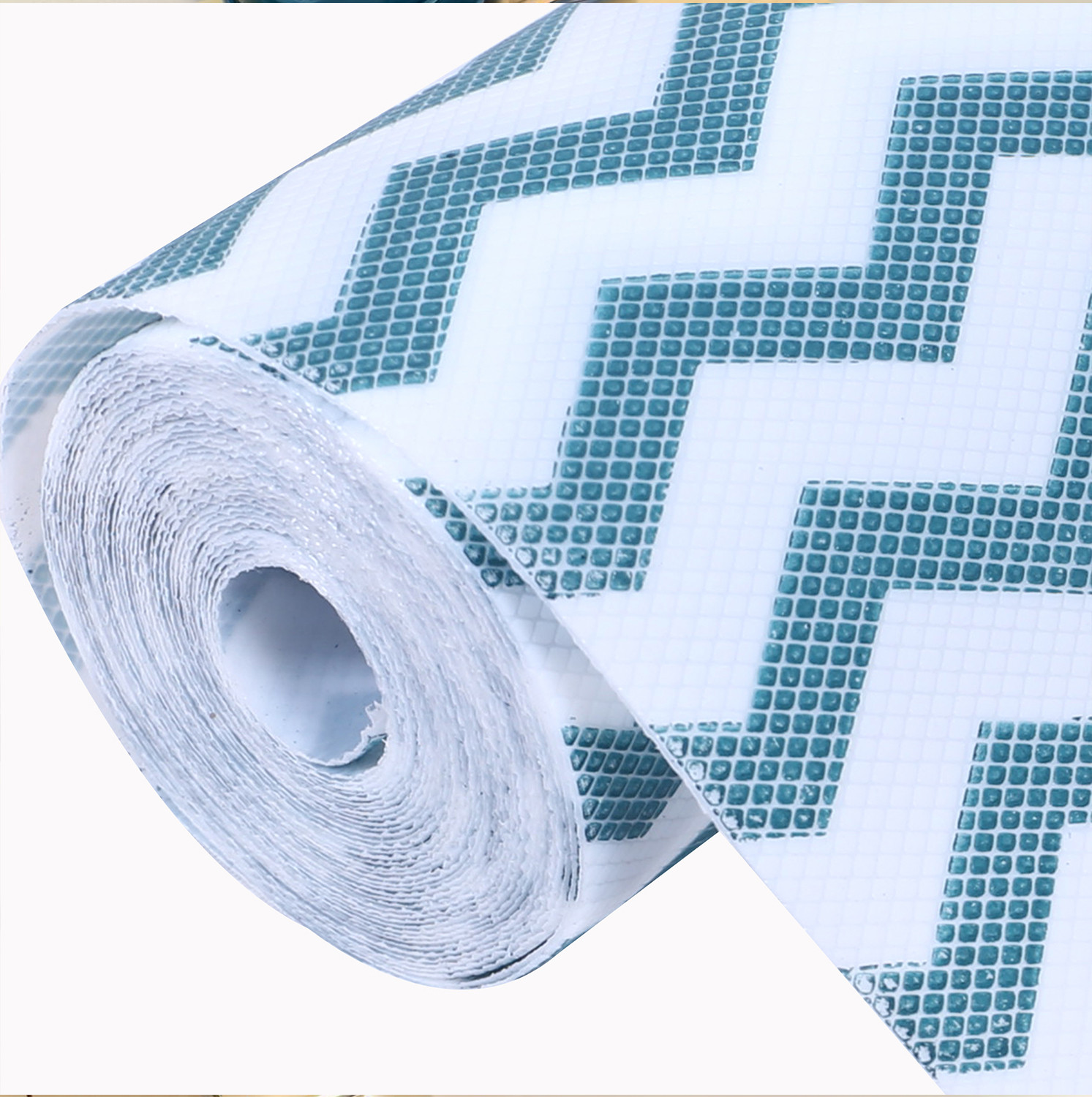 Kuber Industries Shelf Liner  EVA Kitchen Cabinet Shelf Mat  Anti-Slip Bathroom Mat  Fridge Mat  Table Mat  Zig Zag Design Wardrobe Mat  15 Meter  Green