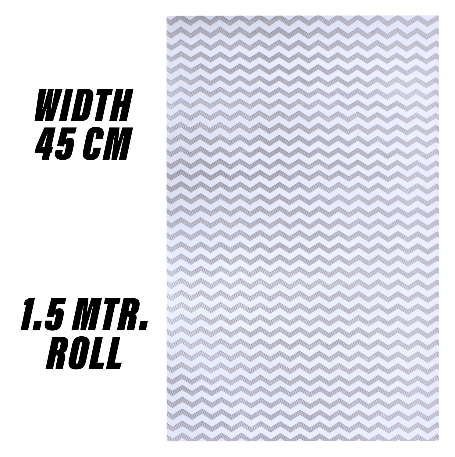 Kuber Industries Shelf Liner  EVA Kitchen Cabinet Shelf Mat  Anti-Slip Bathroom Mat  Fridge Mat  Table Mat  Zig Zag Design Wardrobe Mat  15 Meter  Gray