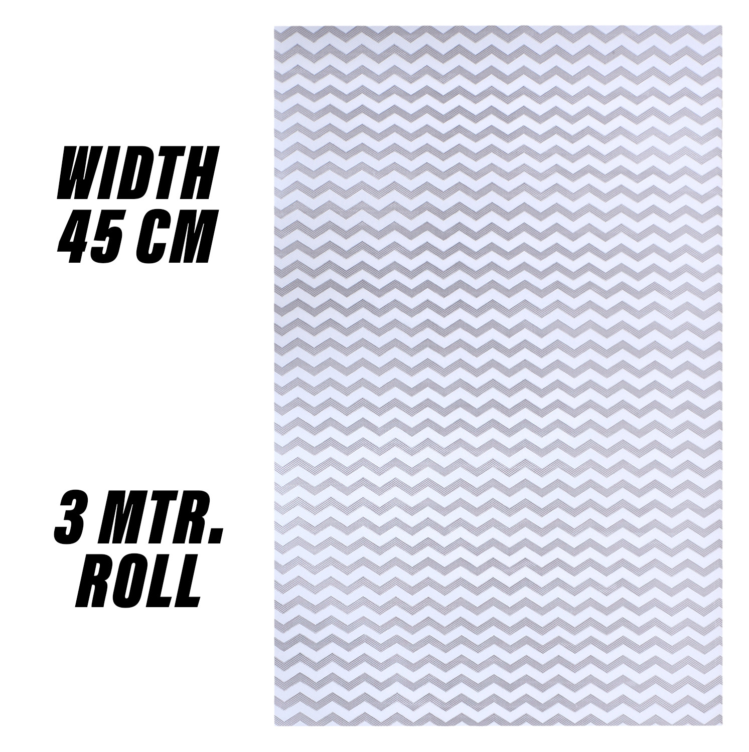 Kuber Industries Shelf Liner  EVA Kitchen Cabinet Shelf Mat  Anti-Slip Bathroom Mat  Fridge Mat  Table Mat  Zig Zag Design Wardrobe Mat  3 Meter  Gray
