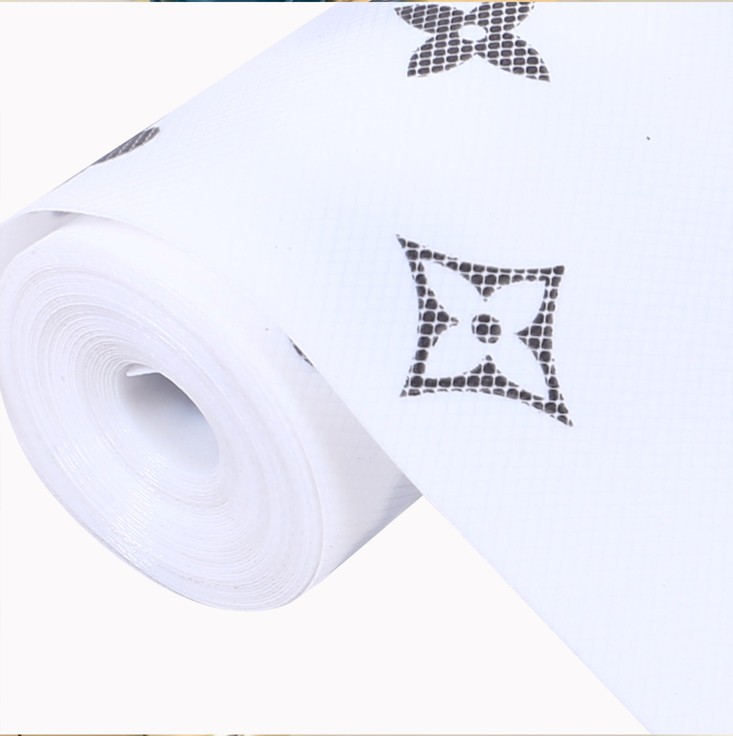 Kuber Industries Shelf Liner  EVA Kitchen Cabinet Shelf Mat  Anti-Slip Bathroom Mat  Fridge Mat  Table Mat  Star Print Print Wardrobe Mat  15 Meter  White