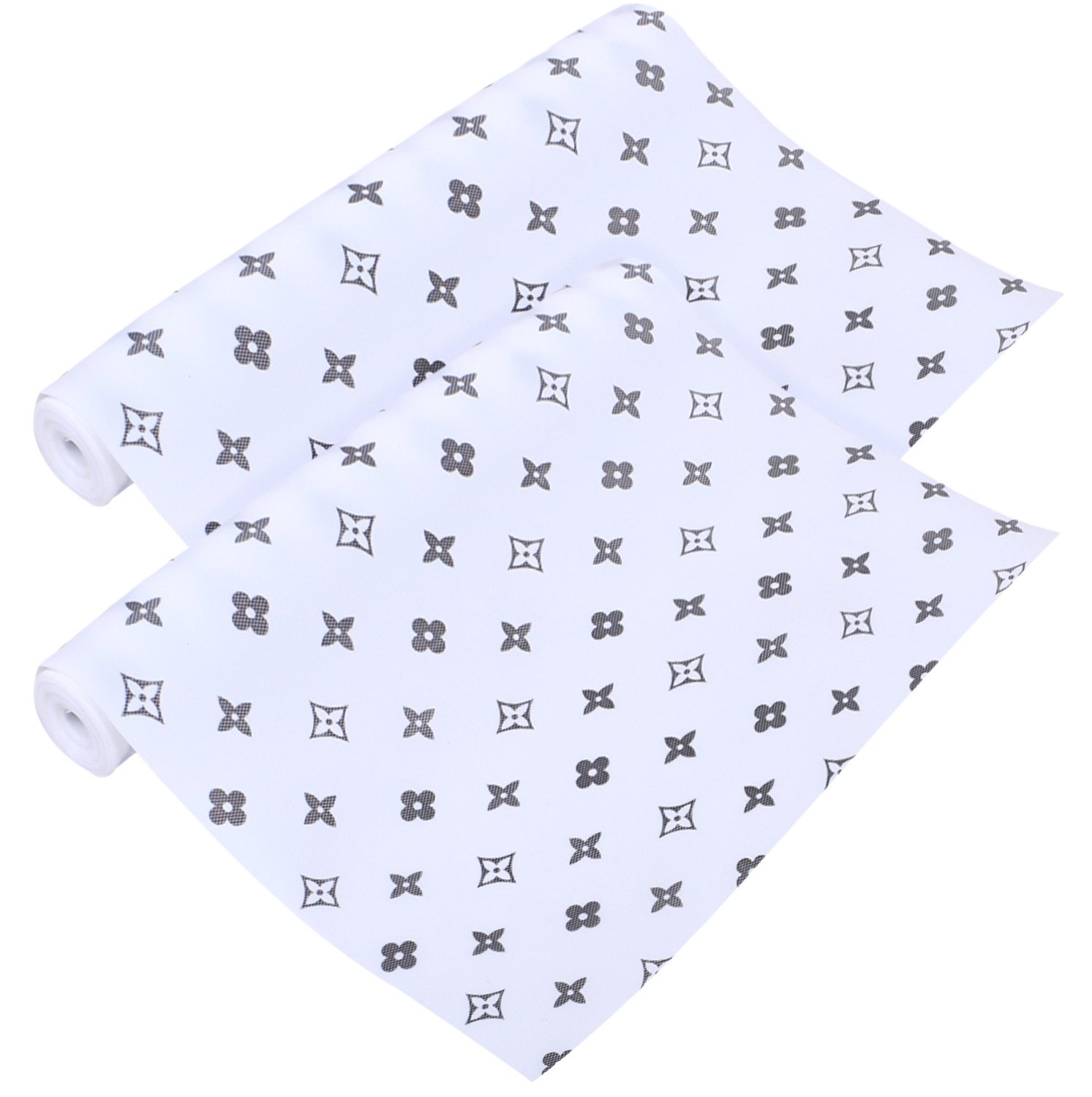Kuber Industries Shelf Liner  EVA Kitchen Cabinet Shelf Mat  Anti-Slip Bathroom Mat  Fridge Mat  Table Mat  Star Print Print Wardrobe Mat  15 Meter  White