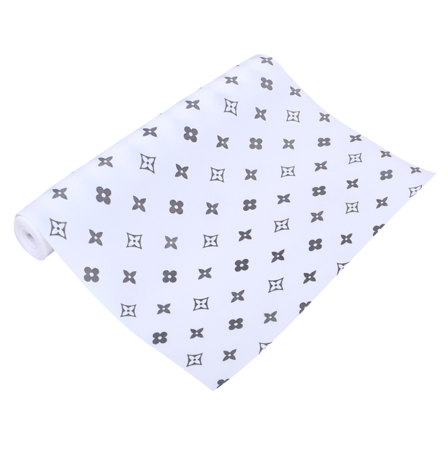 Kuber Industries Shelf Liner  EVA Kitchen Cabinet Shelf Mat  Anti-Slip Bathroom Mat  Fridge Mat  Table Mat  Star Print Print Wardrobe Mat  10 Meter  White