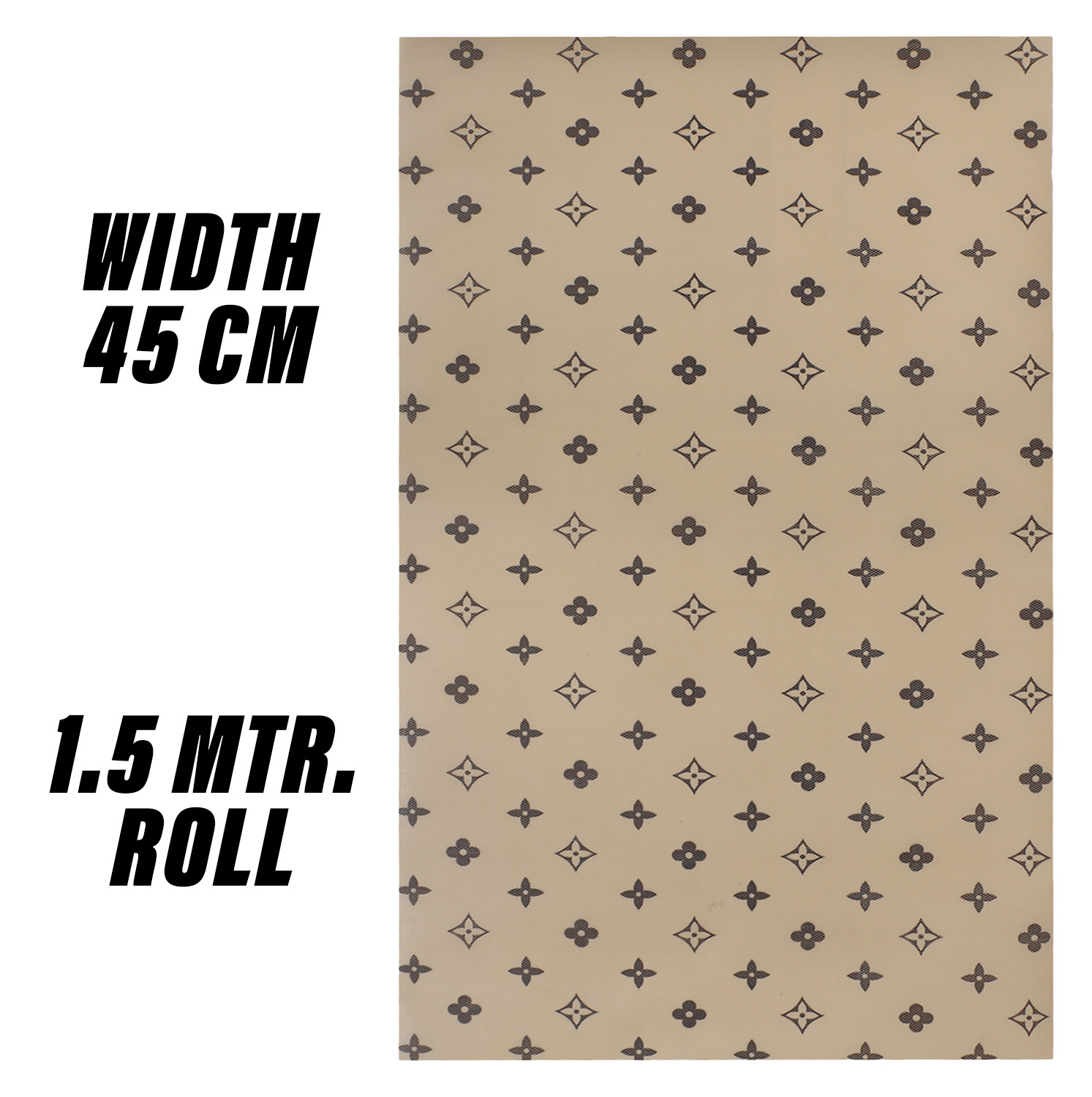 Kuber Industries Shelf Liner  EVA Kitchen Cabinet Shelf Mat  Anti-Slip Bathroom Mat  Fridge Mat  Table Mat  Star Print Print Wardrobe Mat  15 Meter  Beige