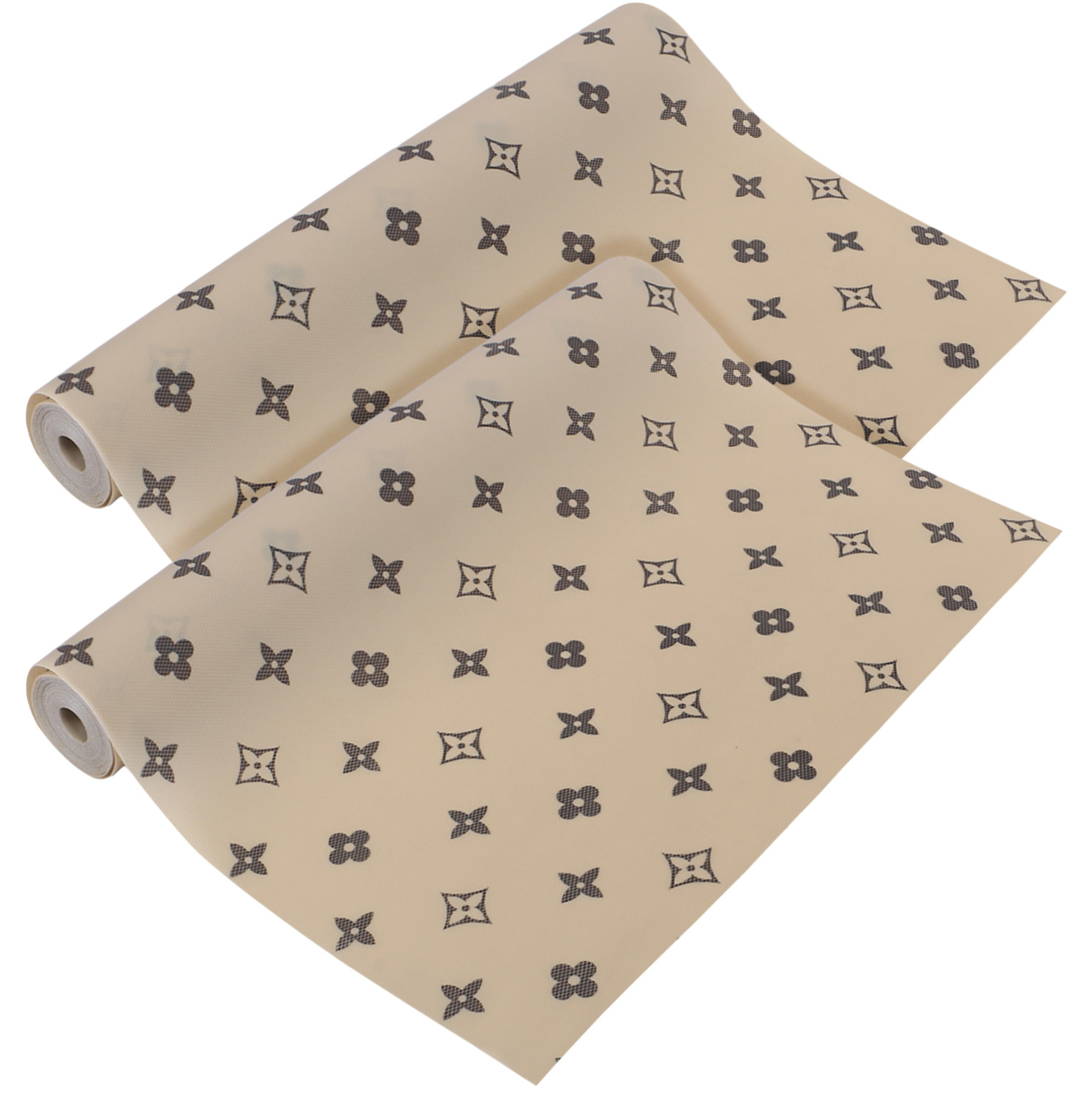 Kuber Industries Shelf Liner  EVA Kitchen Cabinet Shelf Mat  Anti-Slip Bathroom Mat  Fridge Mat  Table Mat  Star Print Print Wardrobe Mat  15 Meter  Beige
