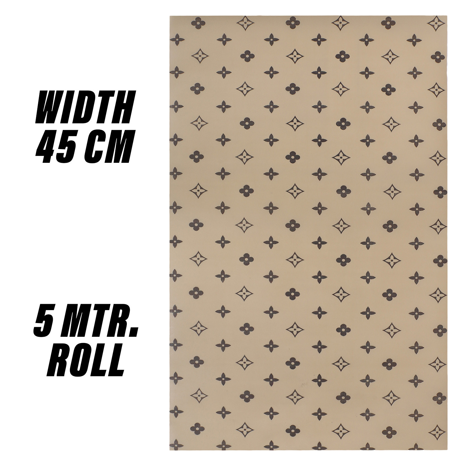 Kuber Industries Shelf Liner  EVA Kitchen Cabinet Shelf Mat  Anti-Slip Bathroom Mat  Fridge Mat  Table Mat  Star Print Print Wardrobe Mat  5 Meter  Beige