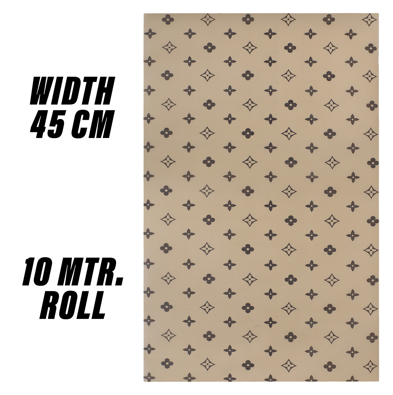 Kuber Industries Shelf Liner  EVA Kitchen Cabinet Shelf Mat  Anti-Slip Bathroom Mat  Fridge Mat  Table Mat  Star Print Print Wardrobe Mat  10 Meter  Beige