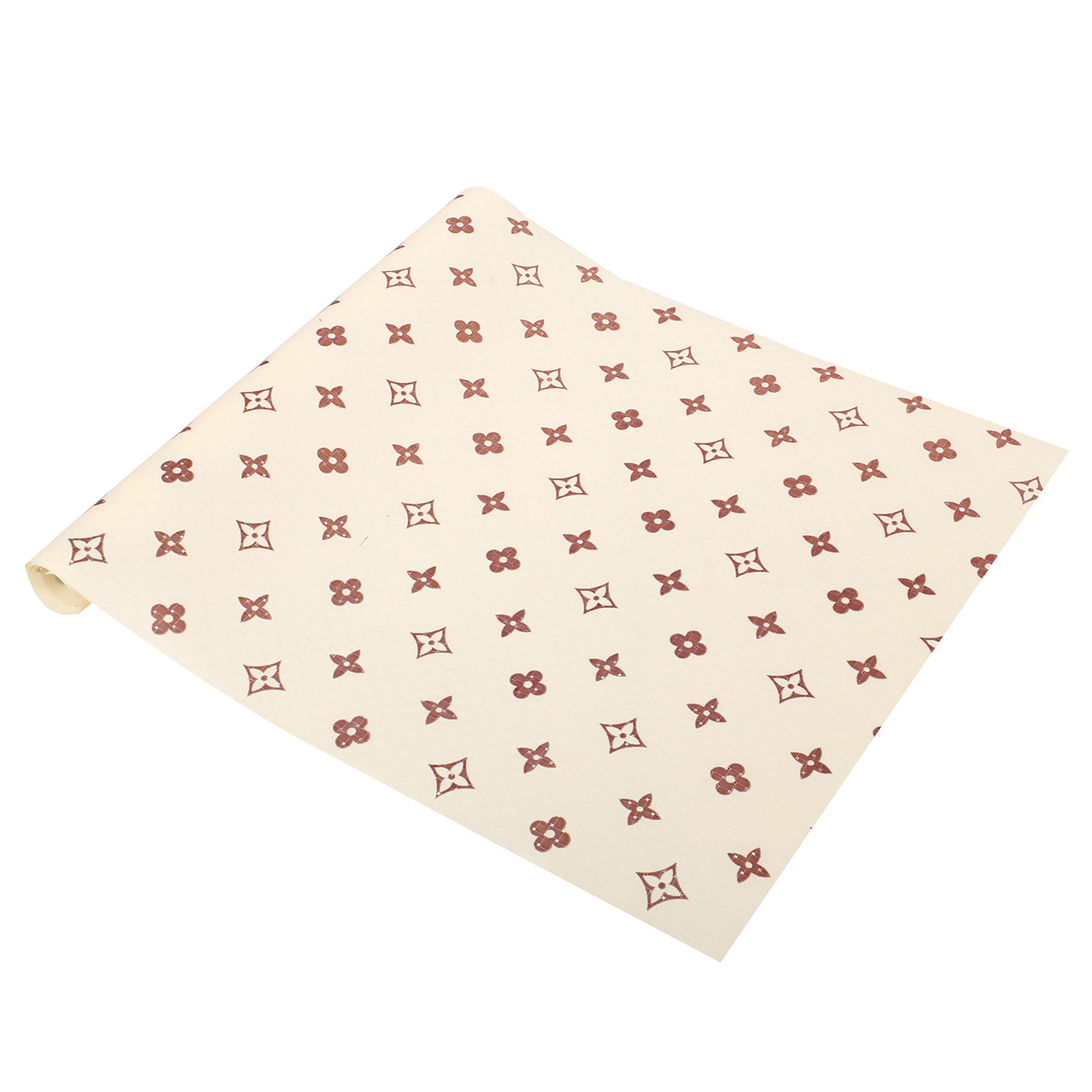 Kuber Industries Shelf Liner | EVA Kitchen Cabinet Shelf Mat | Anti-Slip Bathroom Mat | Fridge Mat | Table Mat | Star Wardrobe Mat | 3 Meter | Cream