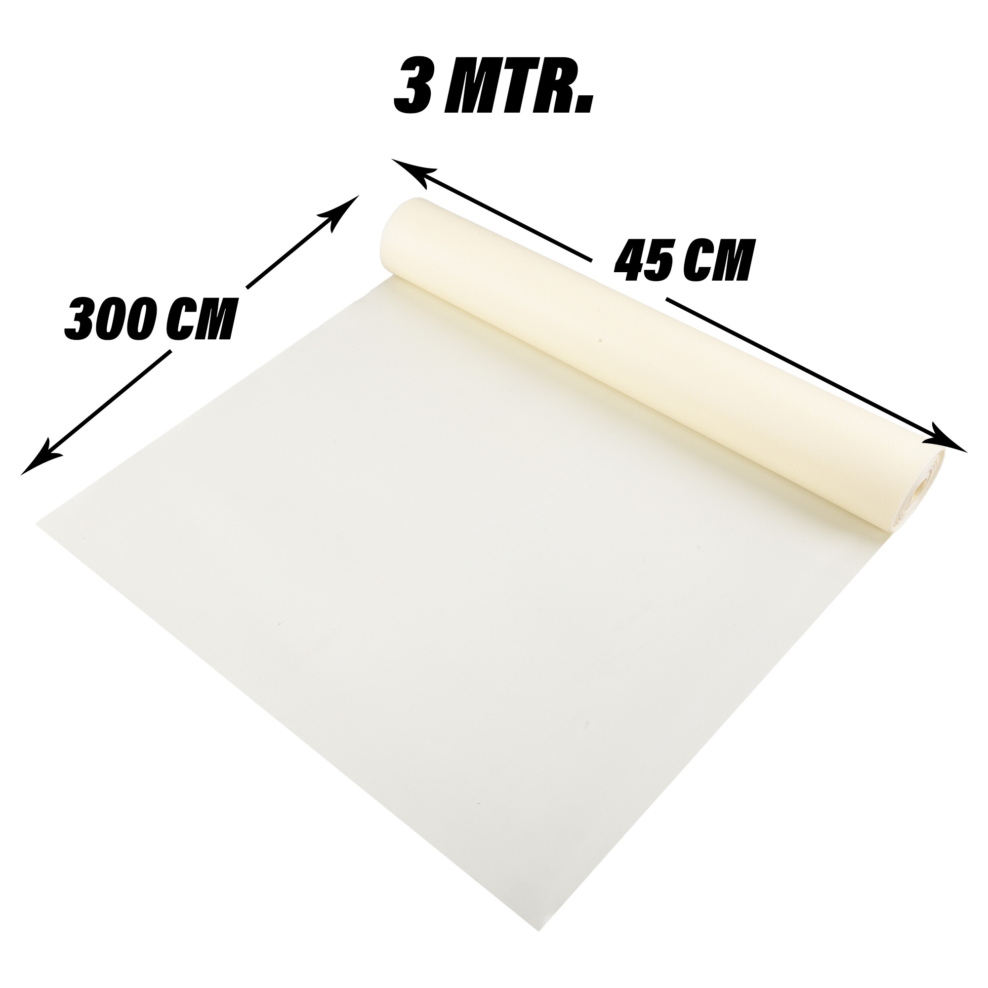 Kuber Industries Shelf Liner  EVA Kitchen Cabinet Shelf Mat  Anti-Slip Bathroom Mat  Fridge Mat  Table Placemat  Plain Wardrobe Mat  3 Meter  Cream