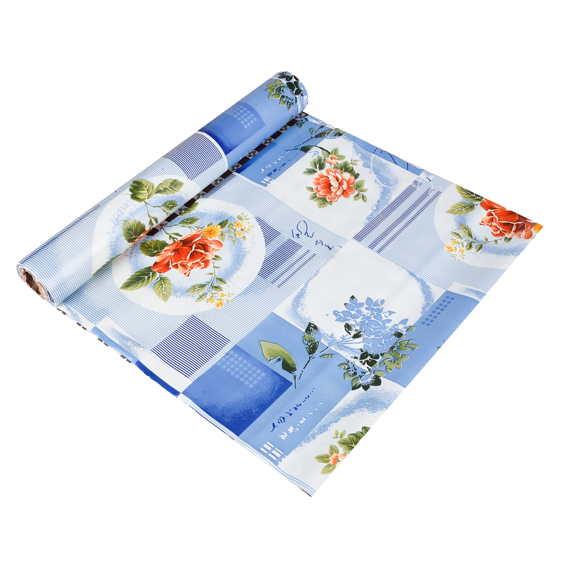 Kuber Industries Shelf Liner  Kitchen Cabinet Shelf Protector  Kitchen Liners for Cabinets and Drawers  Drawer Liner Mat  Flower Check Shelf Liner Roll  Cabinet Mat  3 MTR  Blue