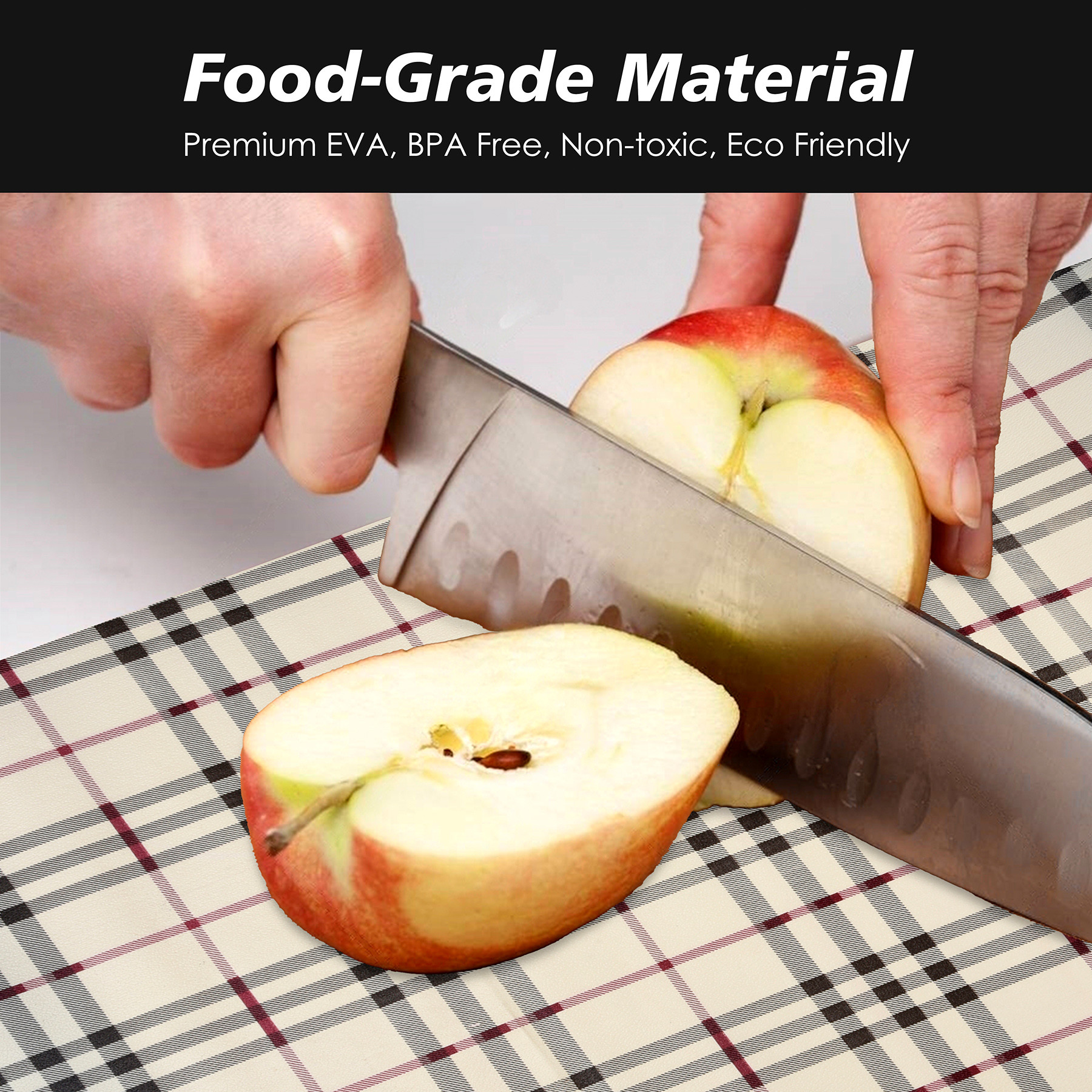 Kuber Industries Shelf Liner  Kitchen Cabinet Shelf Protector  Kitchen Liners for Cabinets and Drawers  Drawer Liner Mat  Check-Design Shelf Liner Cabinet Mat   Cream