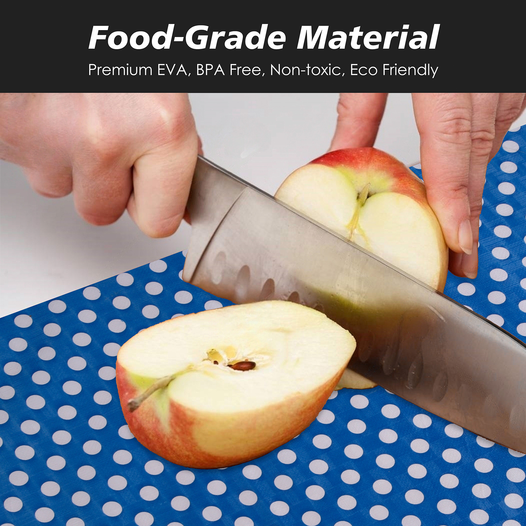 Kuber Industries Shelf Liner  Kitchen Cabinet Shelf Protector  Kitchen Liners for Cabinets and Drawers  Drawer Liner Mat  Dot-Print Shelf Liner Cabinet Mat   Royal Blue