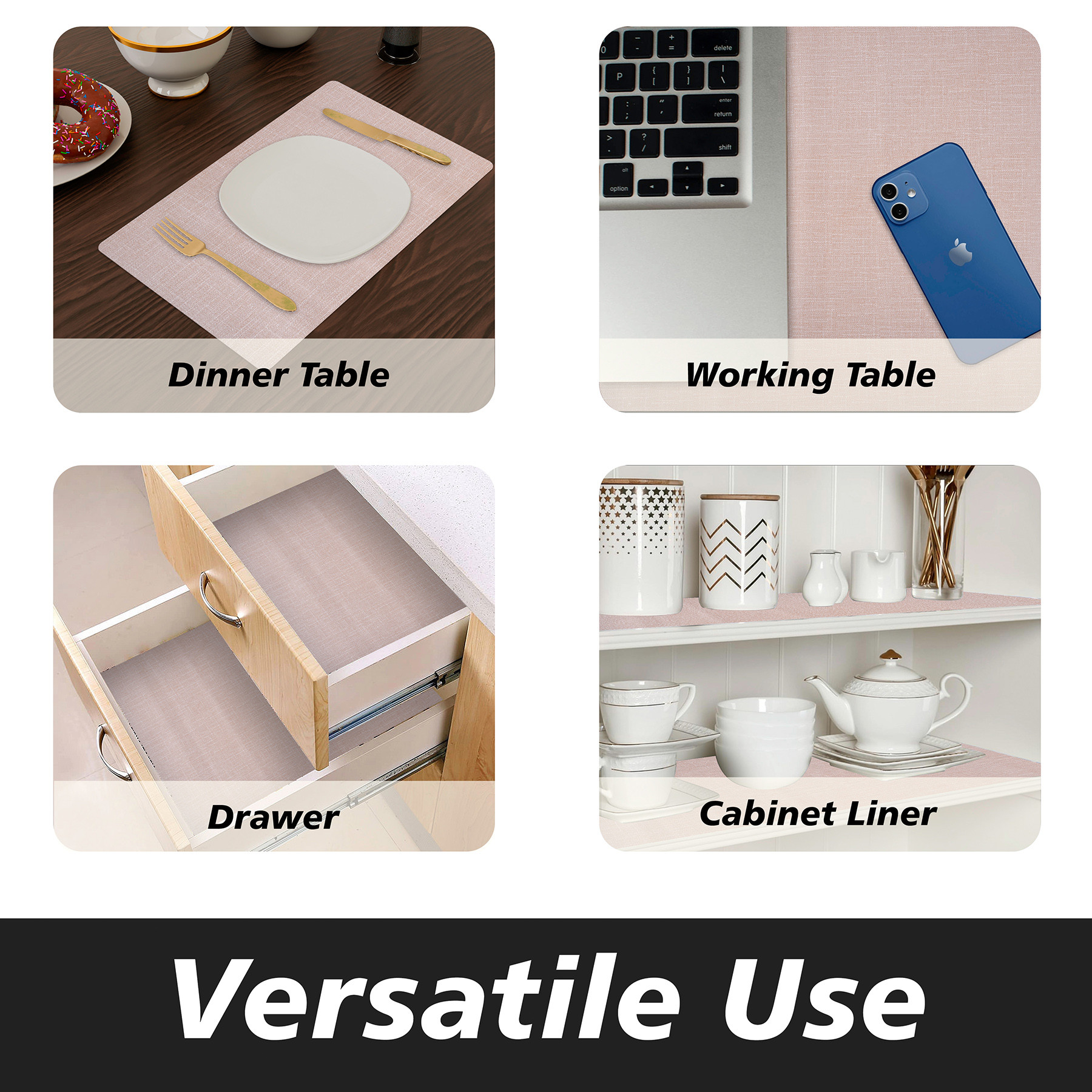 Kuber Industries Shelf Liner  Kitchen Cabinet Shelf Protector  Kitchen Liners for Cabinets and Drawers  Drawer Liner Mat  Texture Shelf Liner Cabinet Mat  5 MTR  Beige