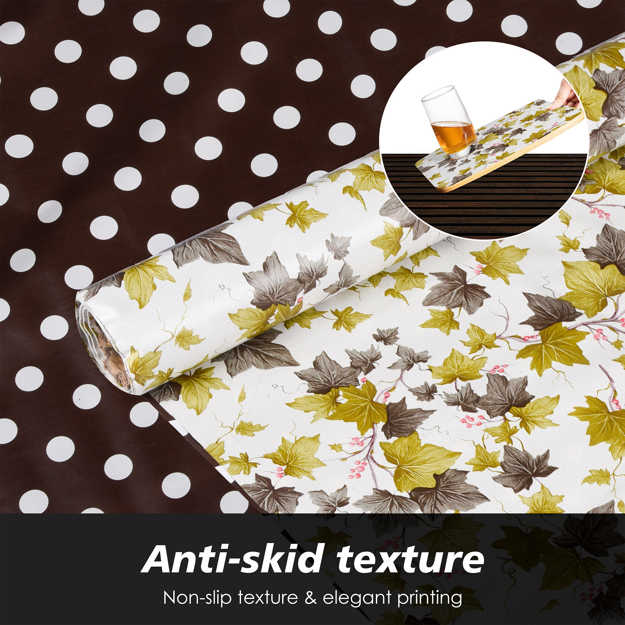 Kuber Industries Shelf Liner  Kitchen Cabinet Shelf Protector  Kitchen Liners for Cabinets and Drawers  Drawer Liner Mat  Printed Shelf Liner Roll  Cabinet Mat   Green