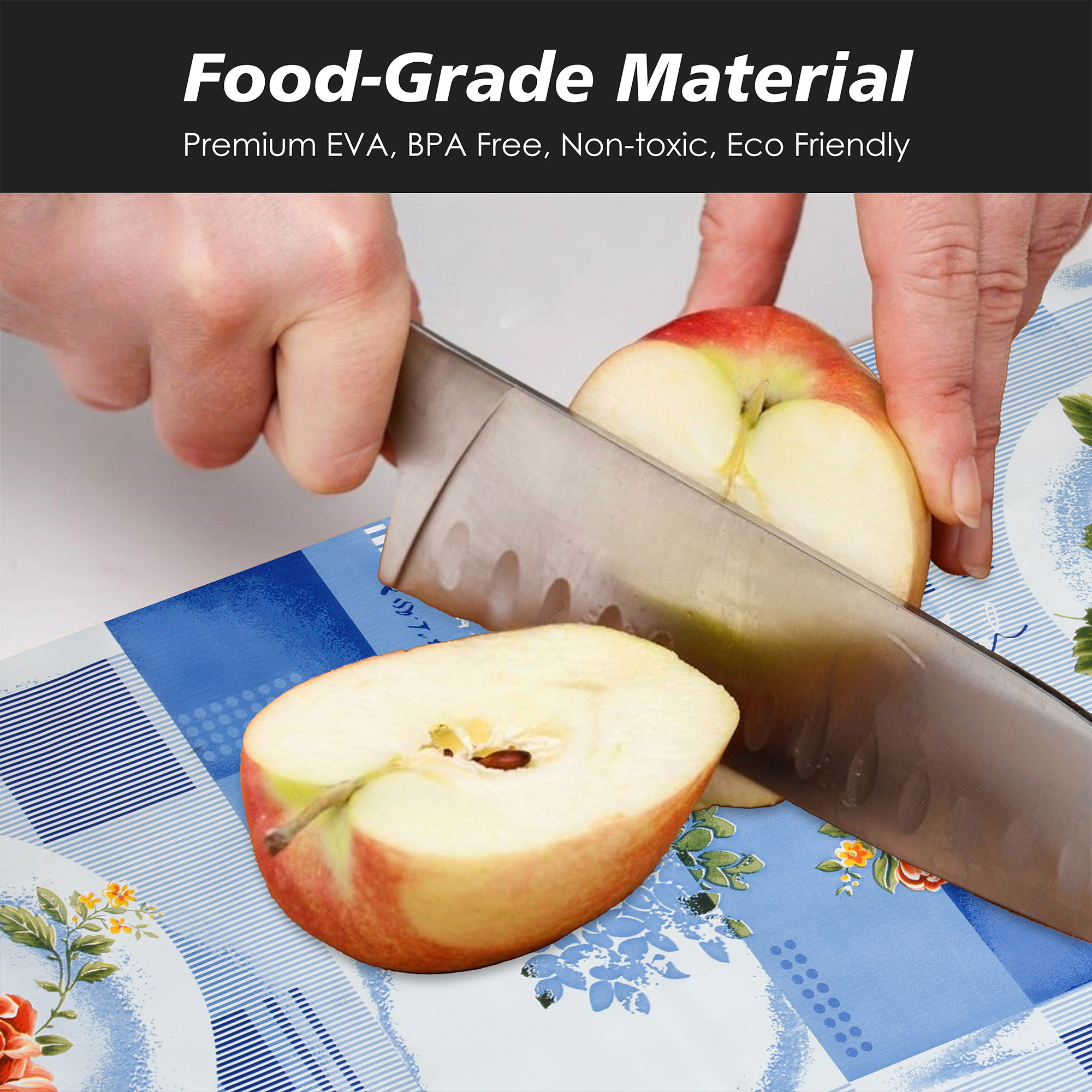 Kuber Industries Shelf Liner  Kitchen Cabinet Shelf Protector  Kitchen Liners for Cabinets and Drawers  Drawer Liner Mat  Flower Check Shelf Liner Roll  Cabinet Mat   Blue