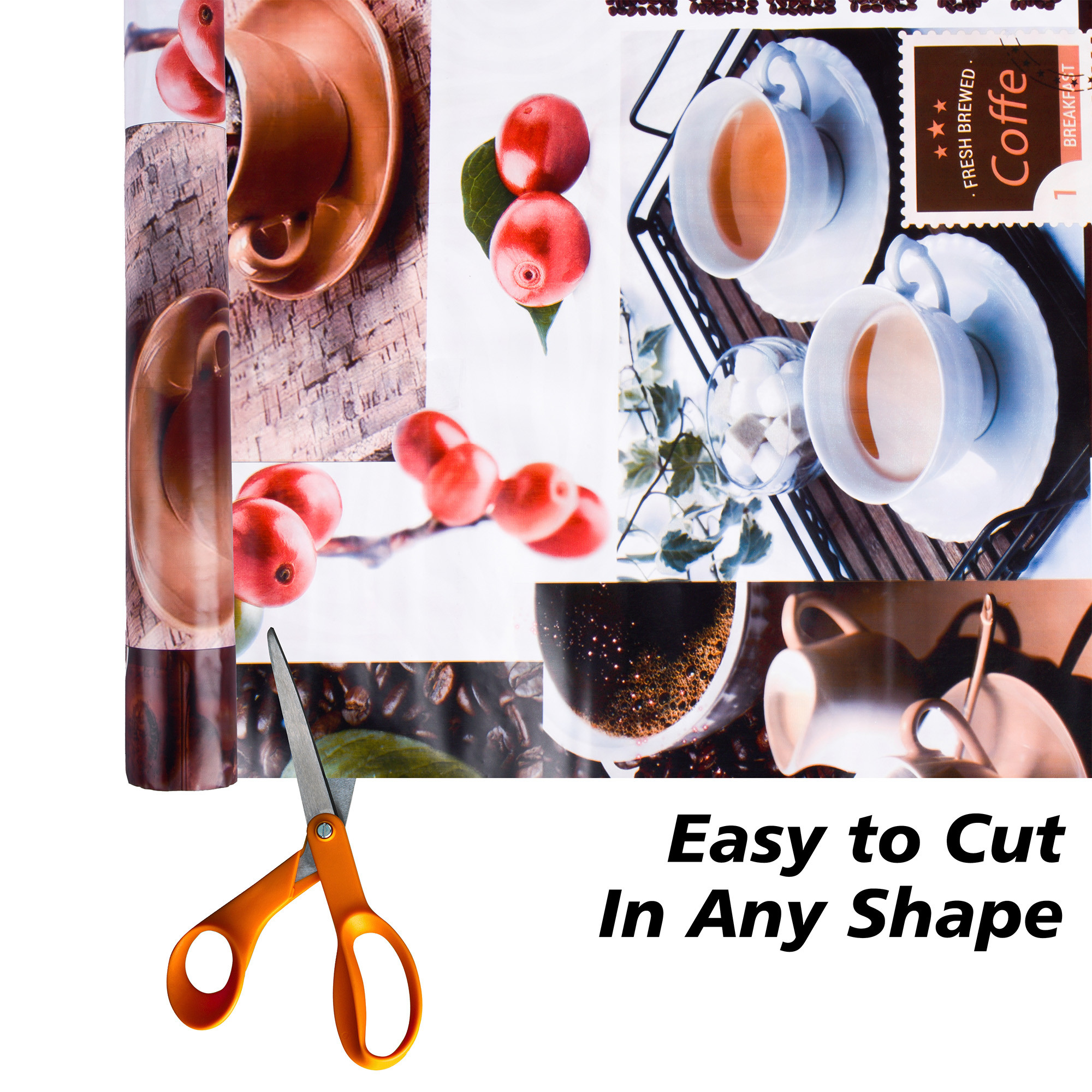 Kuber Industries Shelf Liner  Kitchen Cabinet Shelf Protector  Kitchen Liners for Cabinets and Drawers  Drawer Liner Mat  Cup-Design Shelf Liner Roll  Cabinet Mat   Coffee