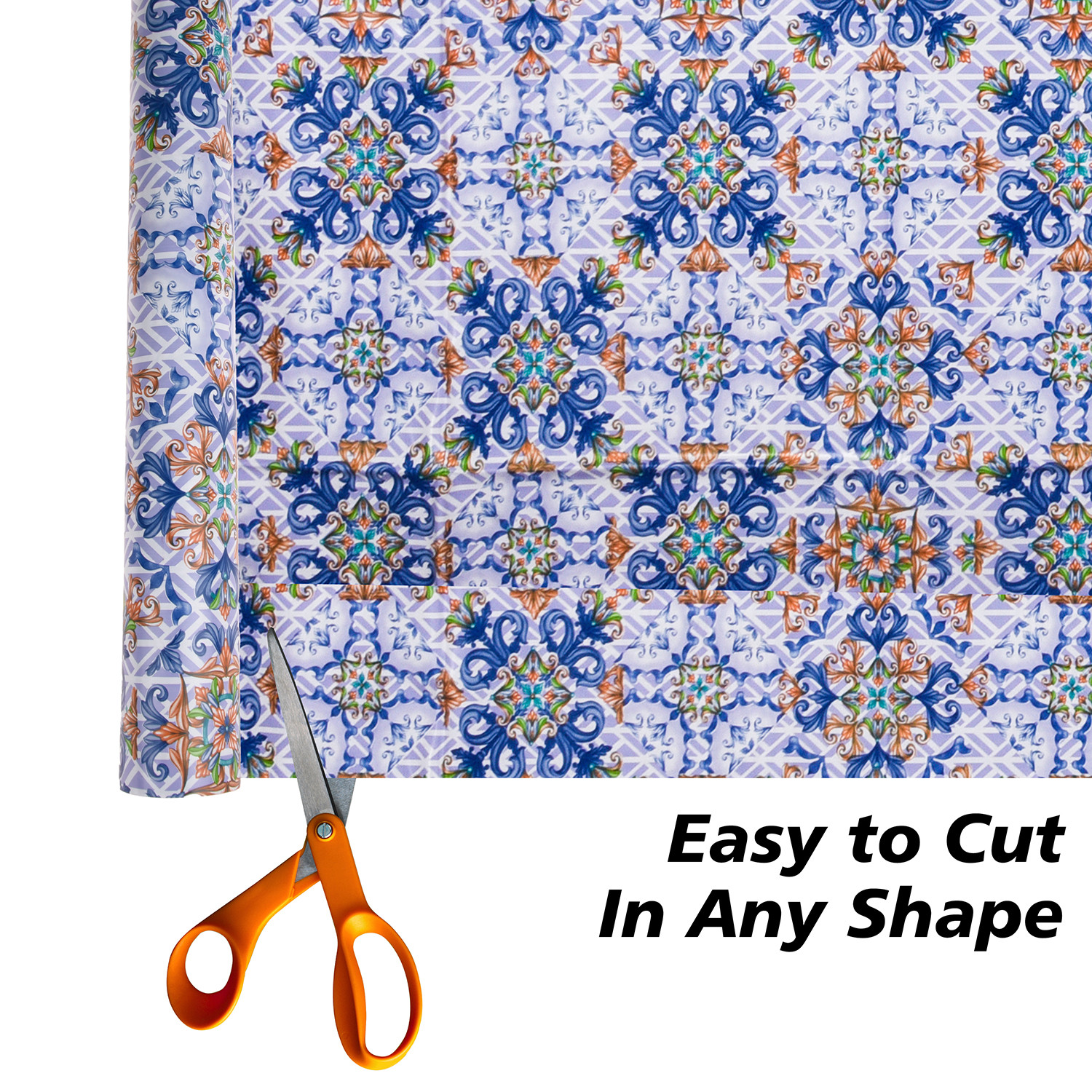 Kuber Industries Shelf Liner  Kitchen Cabinet Shelf Protector  Kitchen Liners for Cabinets and Drawers  Drawer Liner Mat  Flower Star Shelf Liner Roll  Cabinet Mat   Blue