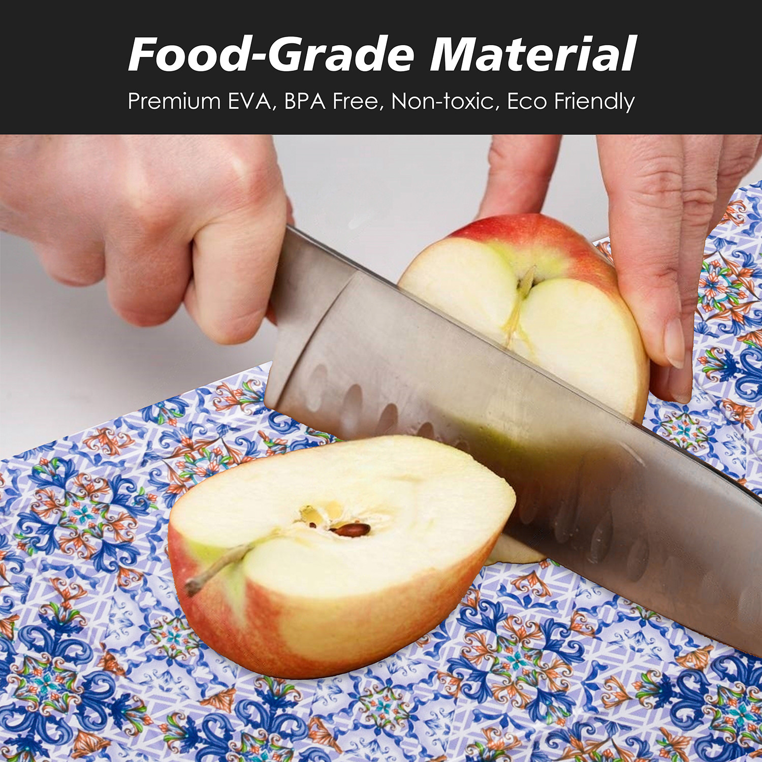 Kuber Industries Shelf Liner  Kitchen Cabinet Shelf Protector  Kitchen Liners for Cabinets and Drawers  Drawer Liner Mat  Flower Star Shelf Liner Roll  Cabinet Mat   Blue