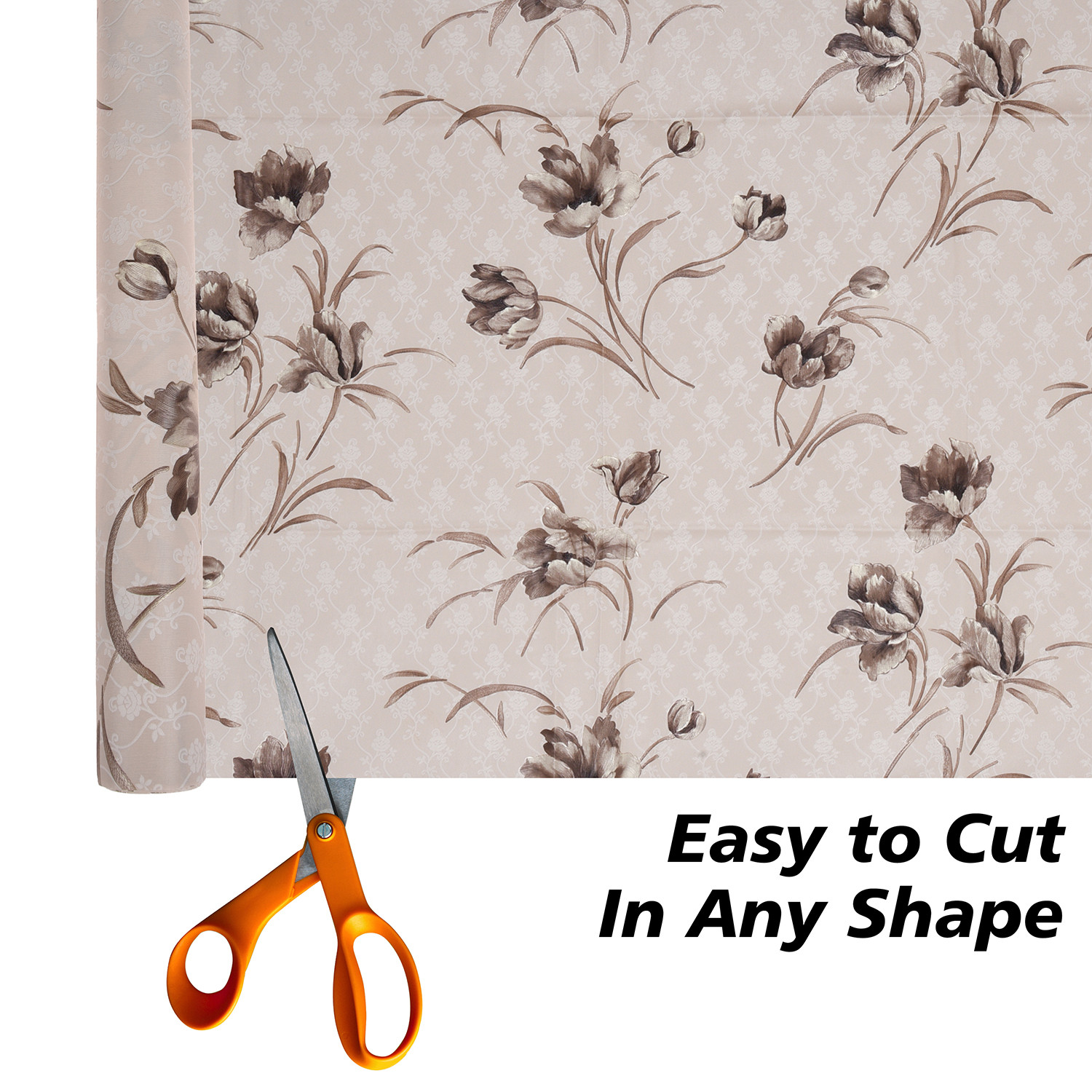 Kuber Industries Shelf Liner  Kitchen Cabinet Shelf Protector  Kitchen Liners for Cabinets and Drawers  Drawer Liner Mat  Flower Shelf Liner Roll  Cabinet Mat  3 MTR  Brown