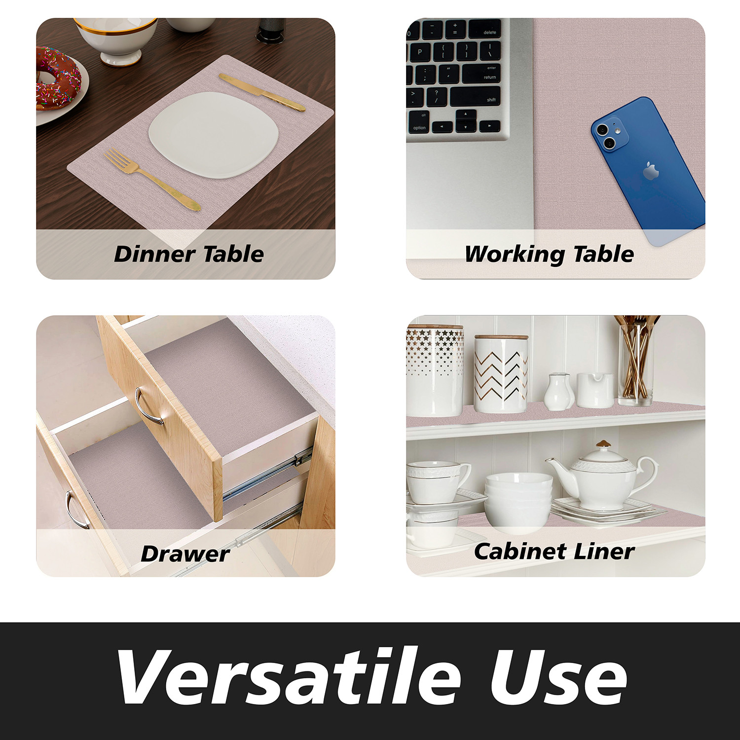 Kuber Industries Shelf Liner  Kitchen Cabinet Shelf Protector  Kitchen Liners for Cabinets and Drawers  Drawer Liner Mat  Texture Shelf Liner Roll  Cabinet Mat  3 MTR  Beige