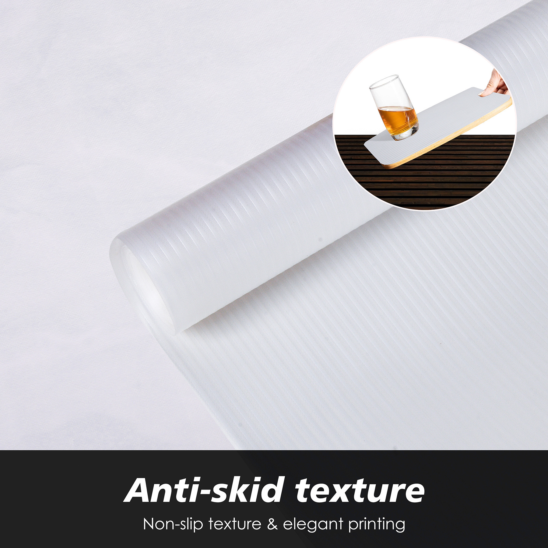 Kuber Industries Shelf Liner  Kitchen Cabinet Shelf Protector  Kitchen Liners for Cabinets and Drawers  Drawer Liner Mat  Self Lining Shelf Liner Cabinet Mat   White