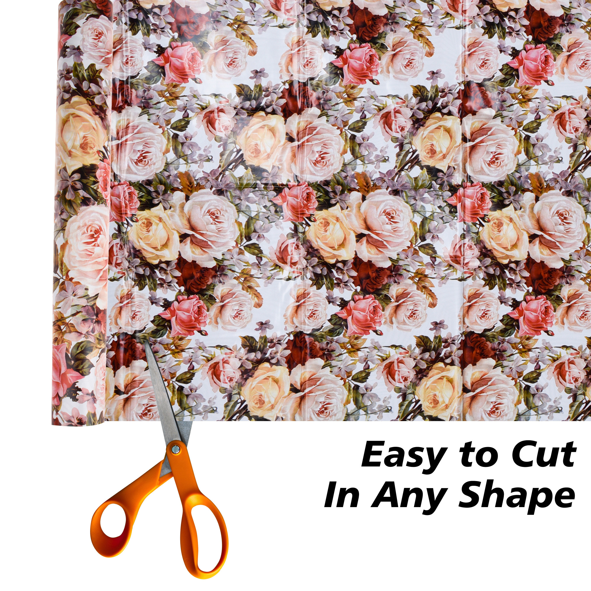 Kuber Industries Shelf Liner  Kitchen Cabinet Shelf Protector  Kitchen Liners for Cabinets and Drawers  Drawer Liner Mat  Rose Shelf Liner Cabinet Mat   White