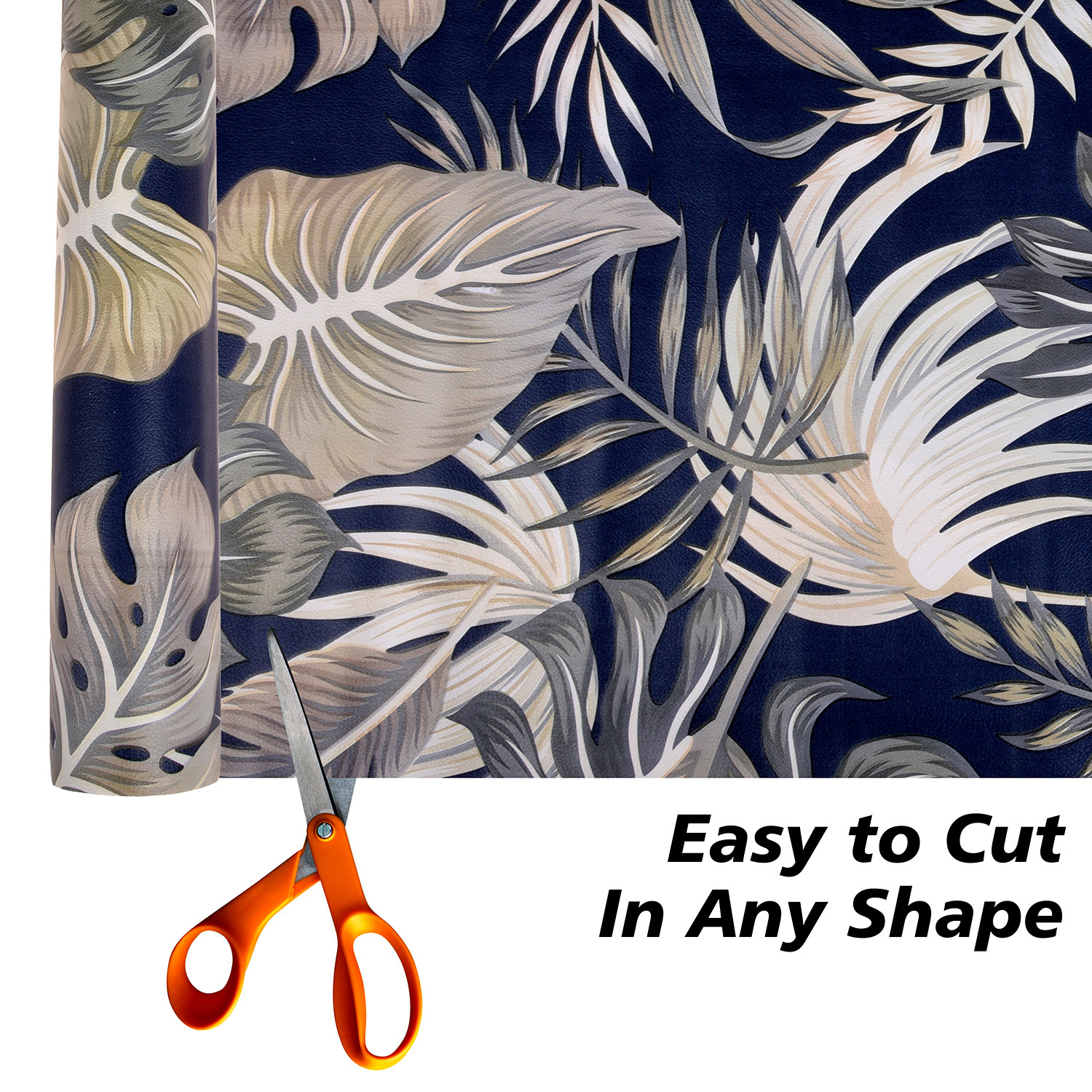 Kuber Industries Shelf Liner  Kitchen Cabinet Shelf Protector  Kitchen Liners for Cabinets and Drawers  Drawer Liner Mat  Green Leaf Shelf Liner Cabinet Mat   Blue