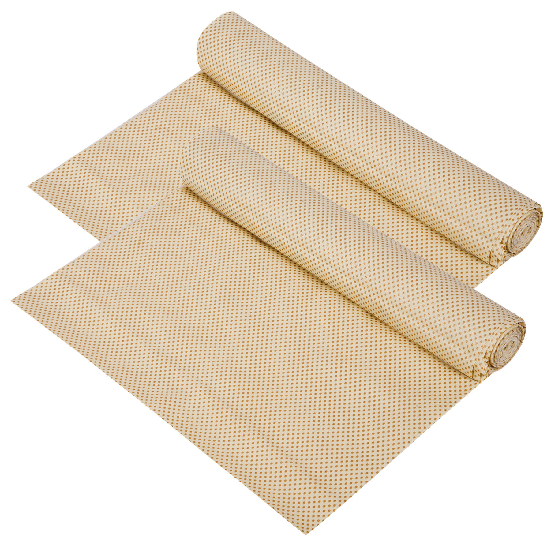 Kuber Industries Shelf Liner  Kitchen Cabinet Shelf Protector  Kitchen Liners for Cabinets and Drawers  Drawer Liner Mat  Dot Shelf Liner Cabinet Mat  5 MTR  Golden