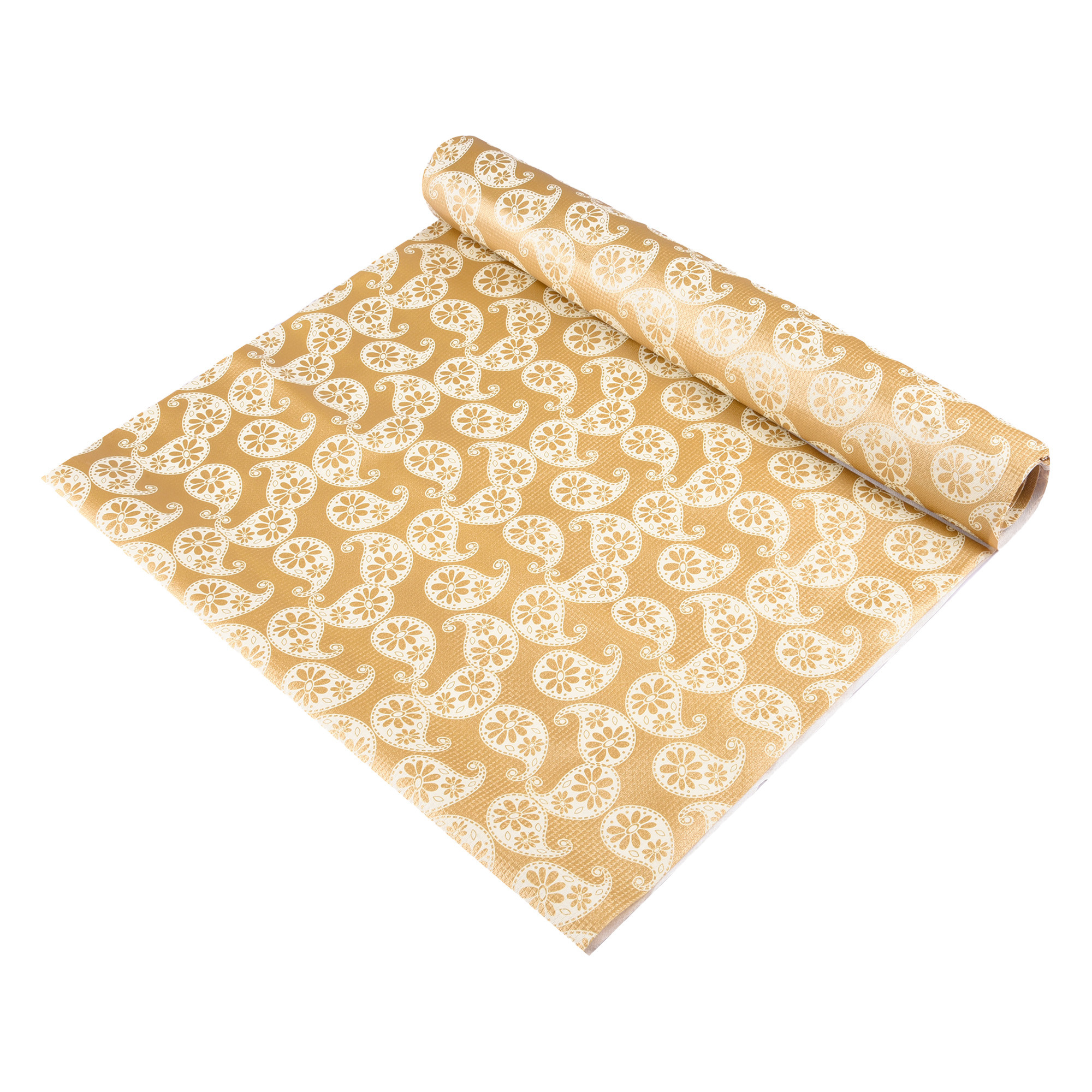Kuber Industries Shelf Liner  Kitchen Cabinet Shelf Protector  Kitchen Liners for Cabinets and Drawers  Drawer Liner Mat  Carry Shelf Liner Cabinet Mat  10 MTR  Golden
