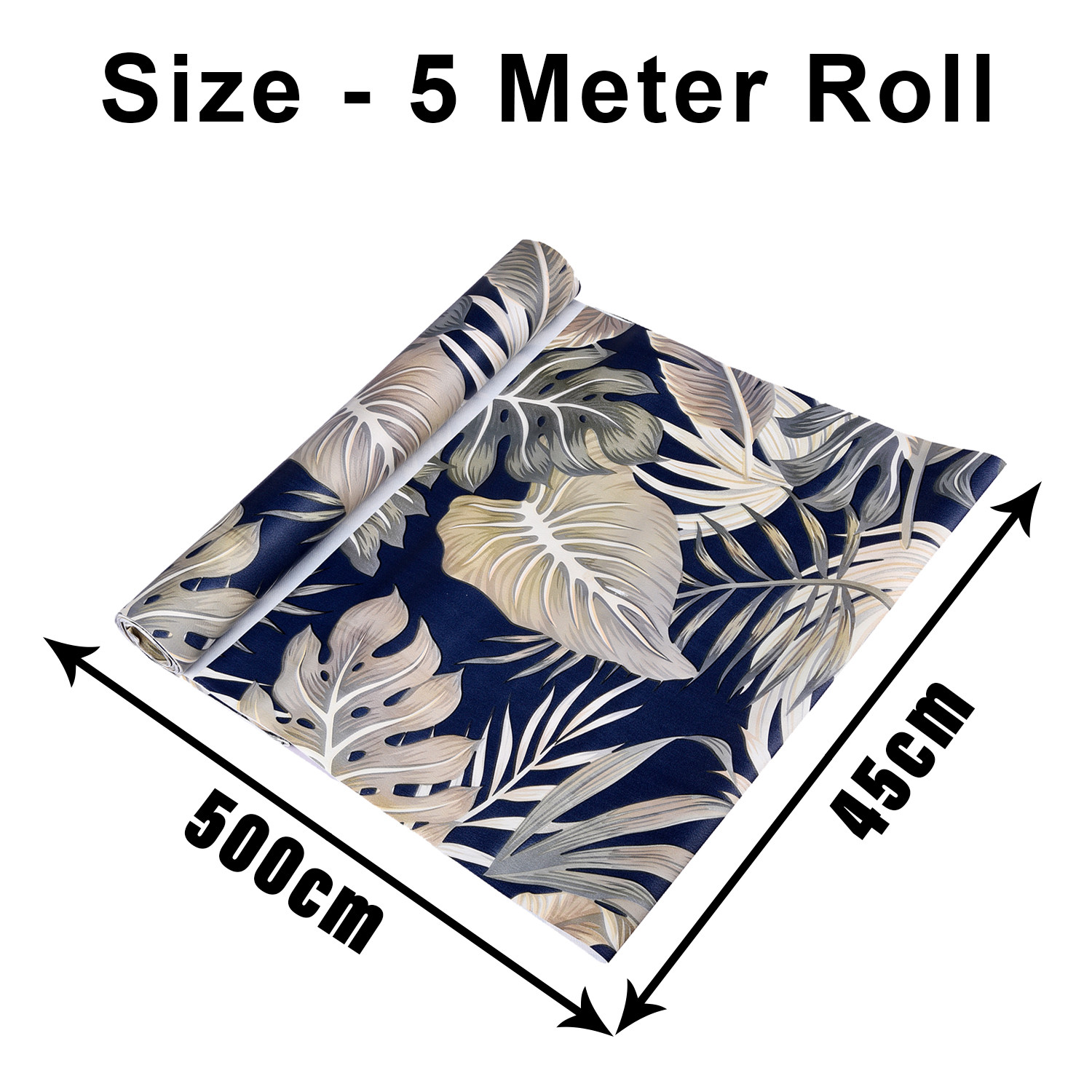 Kuber Industries Shelf Liner  Kitchen Cabinet Shelf Protector  Kitchen Liners for Cabinets and Drawers  Drawer Liner Mat  Green Leaf Shelf Liner Cabinet Mat  5 MTR  Blue