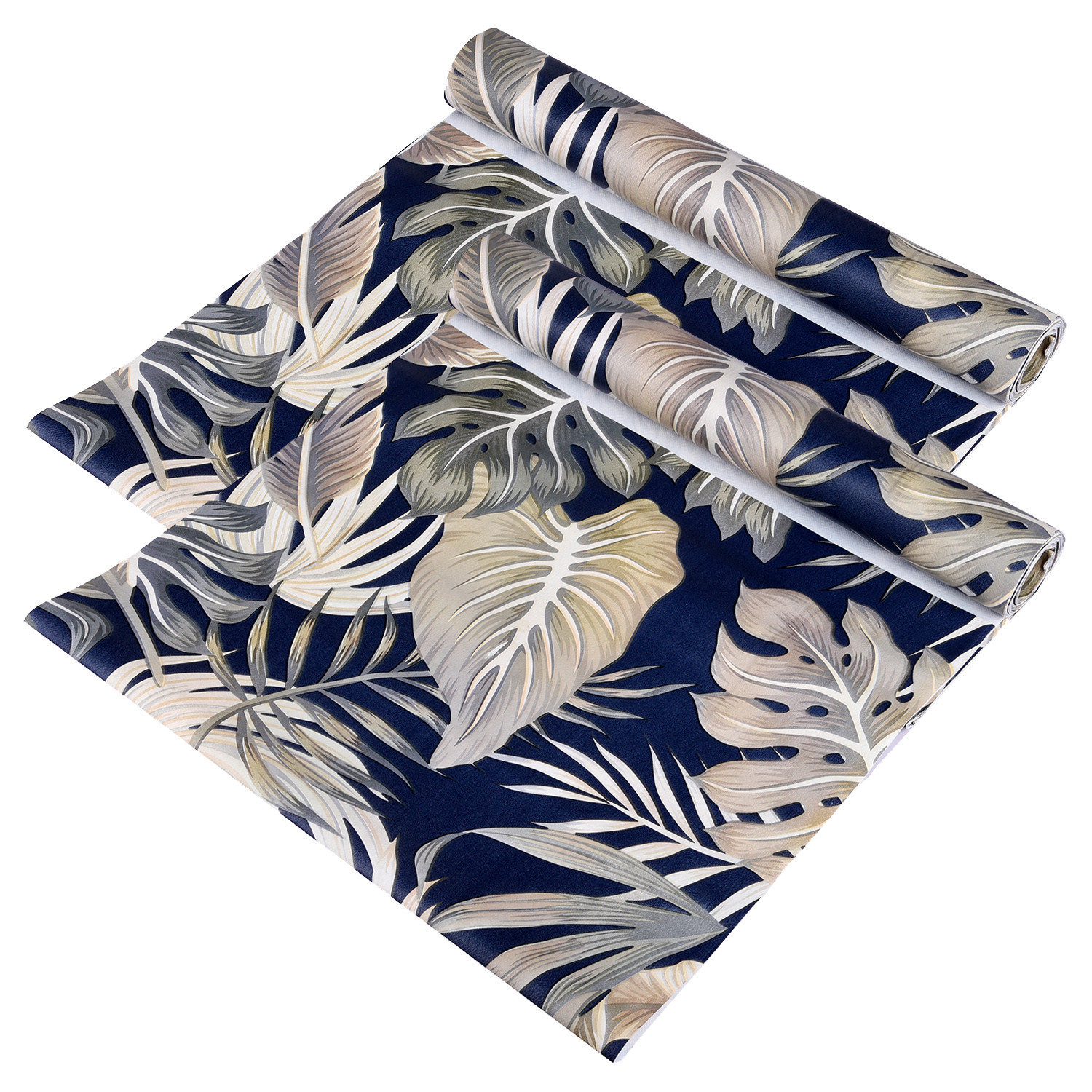 Kuber Industries Shelf Liner  Kitchen Cabinet Shelf Protector  Kitchen Liners for Cabinets and Drawers  Drawer Liner Mat  Green Leaf Shelf Liner Cabinet Mat  5 MTR  Blue