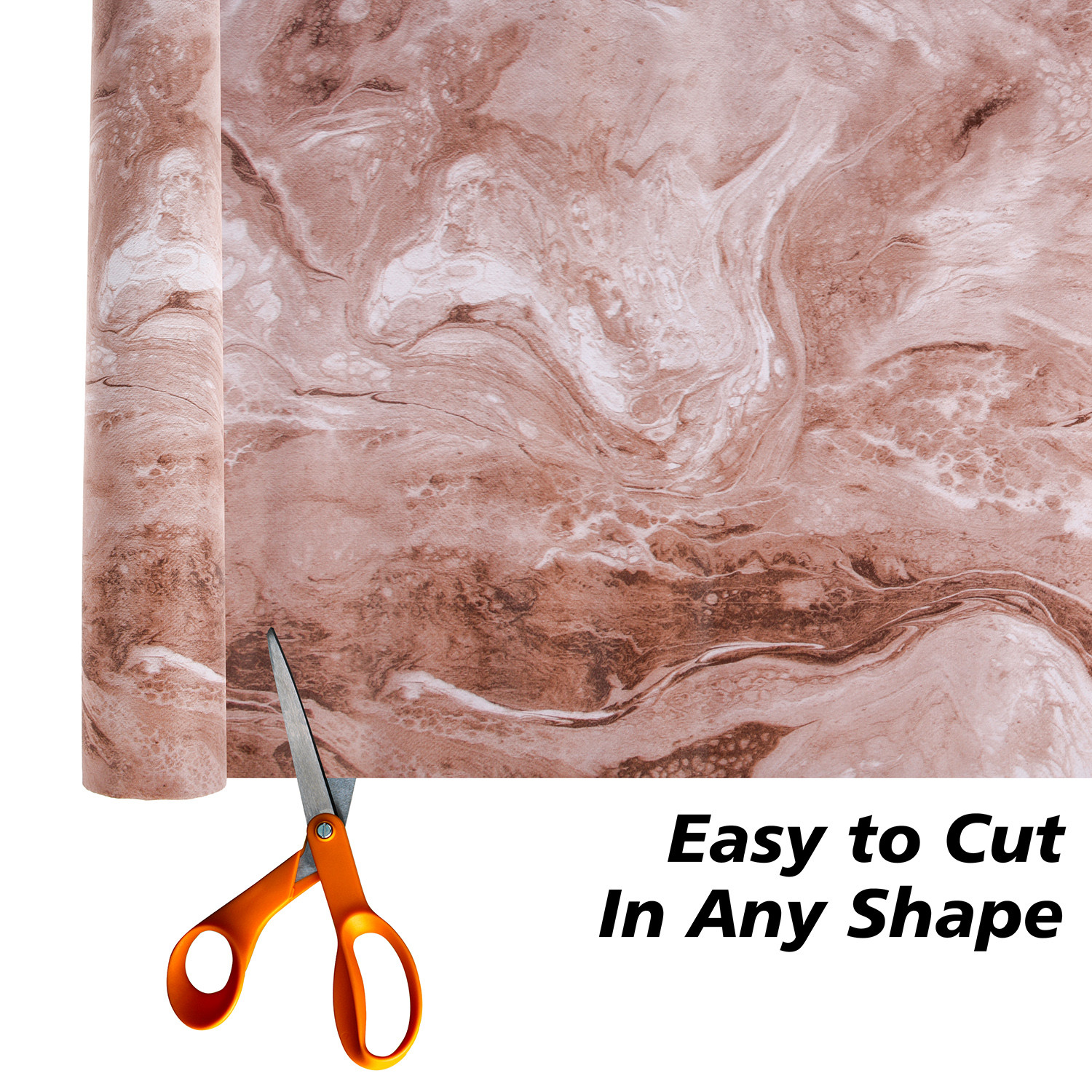 Kuber Industries Shelf Liner | Kitchen Cabinet Shelf Protector | Kitchen Liners for Cabinets and Drawers | Drawer Liner Mat | Marble Shelf Liner Cabinet Mat | 5 MTR | Brown