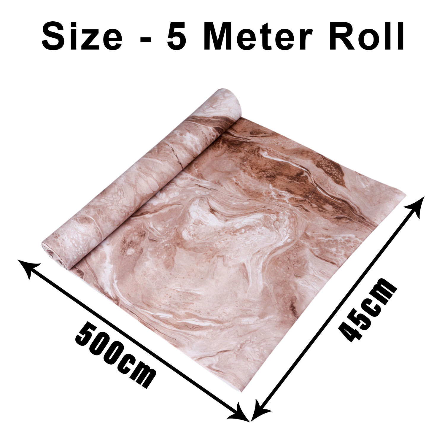 Kuber Industries Shelf Liner | Kitchen Cabinet Shelf Protector | Kitchen Liners for Cabinets and Drawers | Drawer Liner Mat | Marble Shelf Liner Cabinet Mat | 5 MTR | Brown