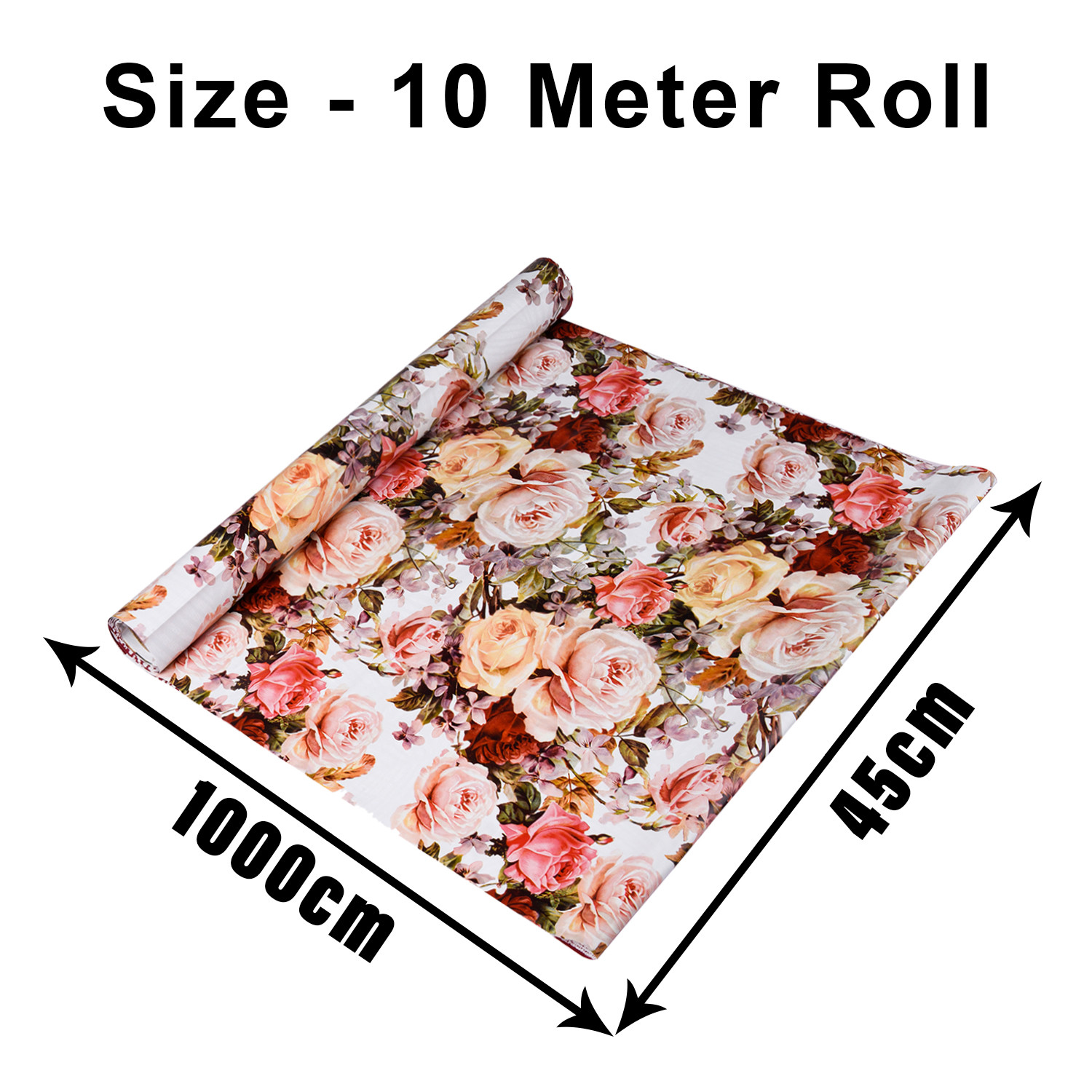 Kuber Industries Shelf Liner | Kitchen Cabinet Shelf Protector | Kitchen Liners for Cabinets and Drawers | Drawer Liner Mat | Rose Shelf Liner Cabinet Mat | 10 MTR | White