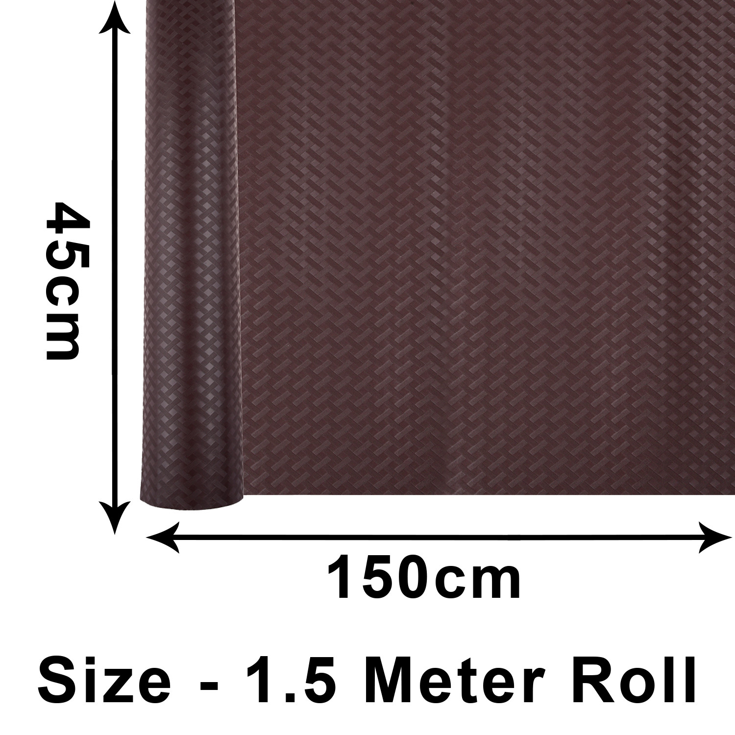 Kuber Industries Shelf Liner | Kitchen Cabinet Shelf Protector | Kitchen Liners for Cabinets and Drawers | Drawer Liner Mat | Self Check Shelf Liner Cabinet Mat | 1.5 MTR | Brown