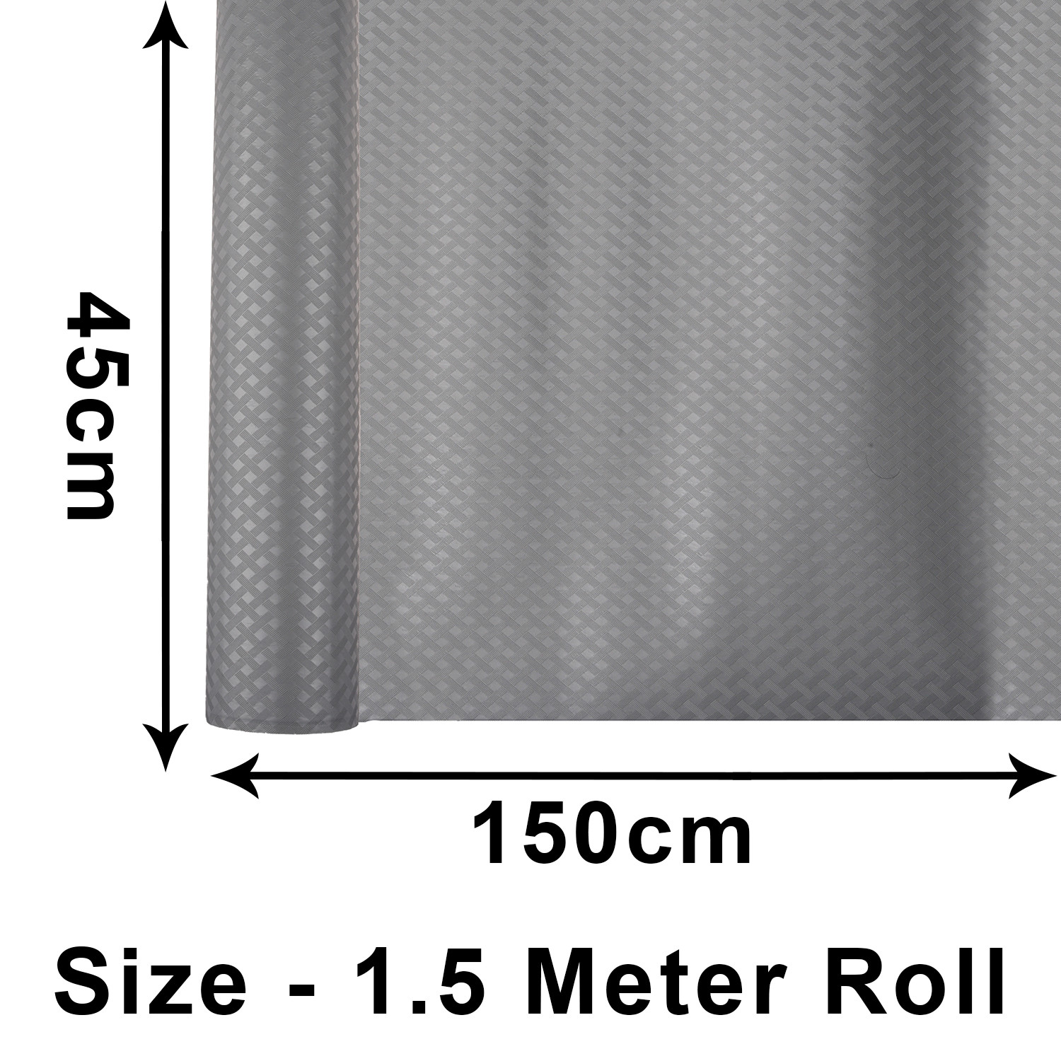 Kuber Industries Shelf Liner | Kitchen Cabinet Shelf Protector | Kitchen Liners for Cabinets and Drawers | Drawer Liner Mat | Self Check Shelf Liner Cabinet Mat | 1.5 MTR | Gray