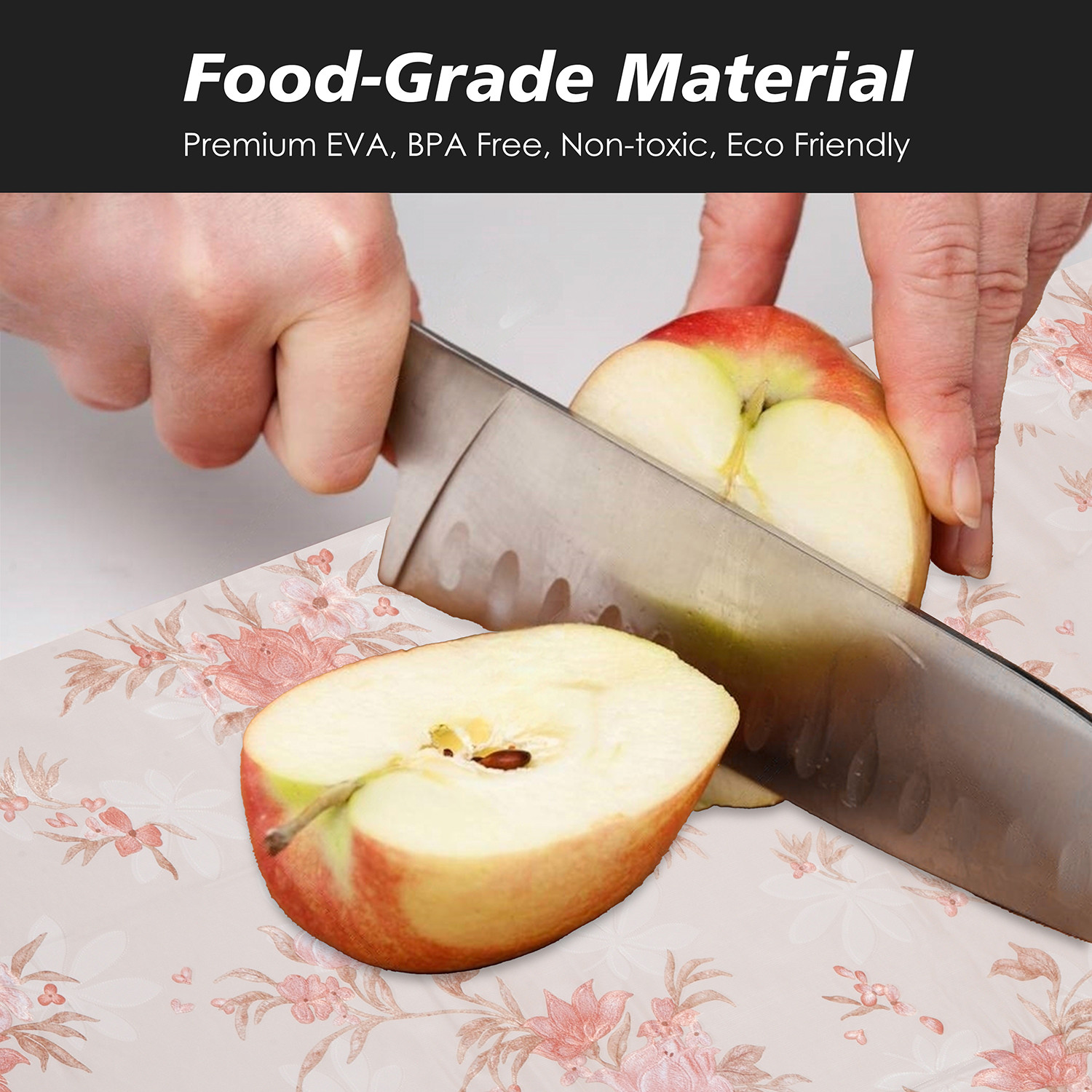 Kuber Industries Shelf Liner | Kitchen Cabinet Shelf Protector | Kitchen Liners for Cabinets and Drawers | Drawer Liner Mat | Red Flower Shelf Liner Roll | Cabinet Mat | 3 MTR | Cream