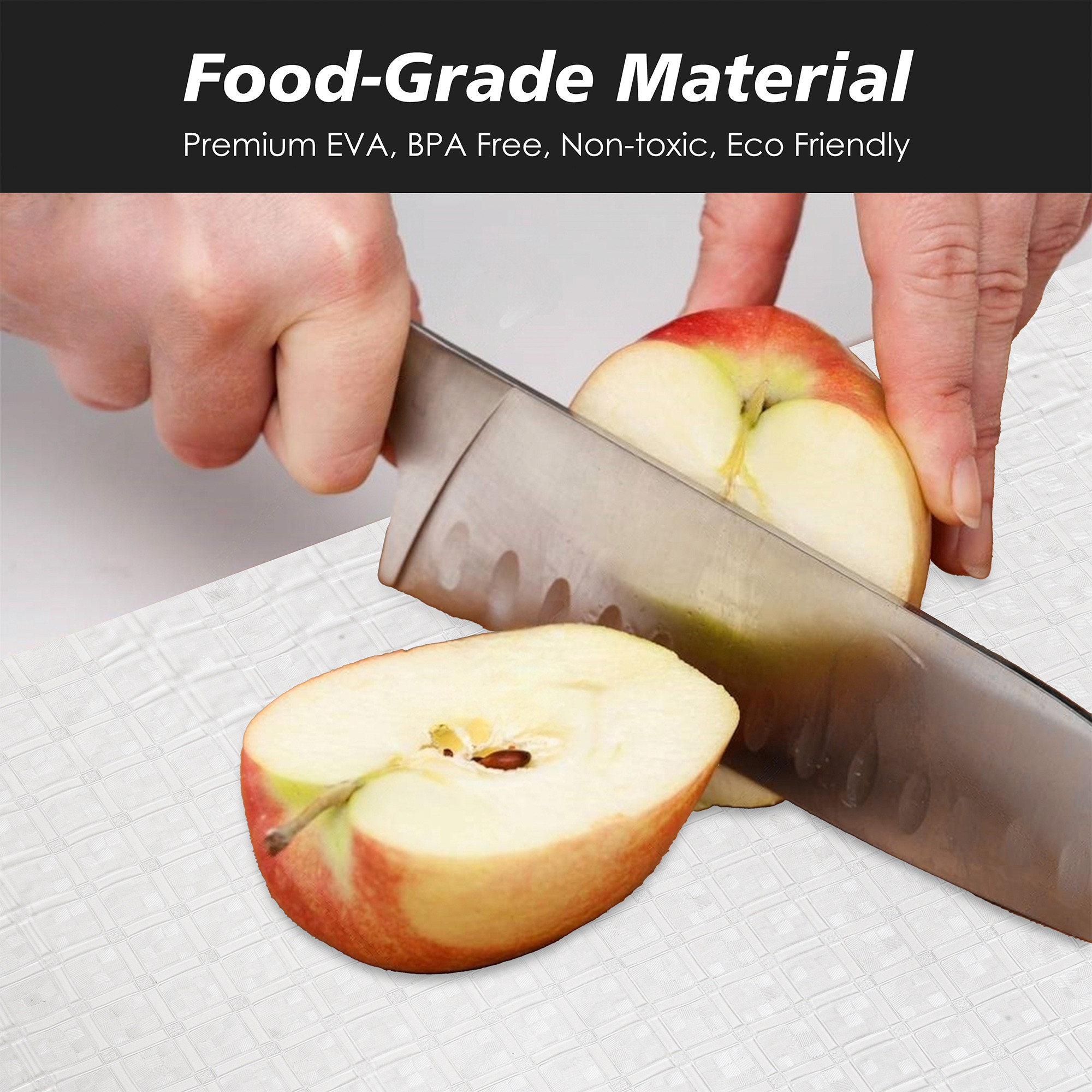 Kuber Industries Shelf Liner | Kitchen Cabinet Shelf Protector | Kitchen Liners for Cabinets and Drawers | Drawer Liner Mat | Check-Design Shelf Liner Roll | Cabinet Mat | 3 MTR | Transparent