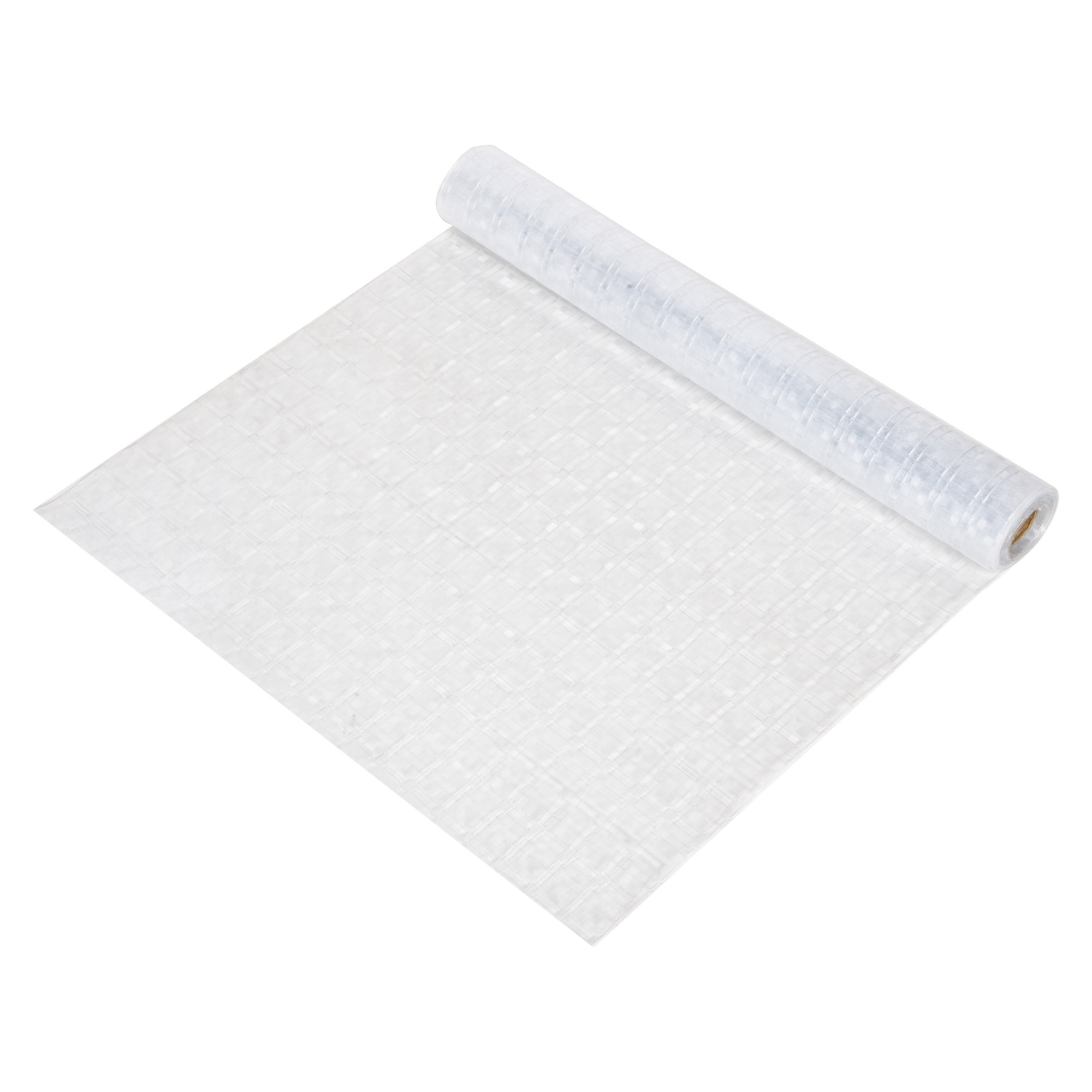 Kuber Industries Shelf Liner | Kitchen Cabinet Shelf Protector | Kitchen Liners for Cabinets and Drawers | Drawer Liner Mat | Check-Design Shelf Liner Roll | Cabinet Mat | 5 MTR | Transparent