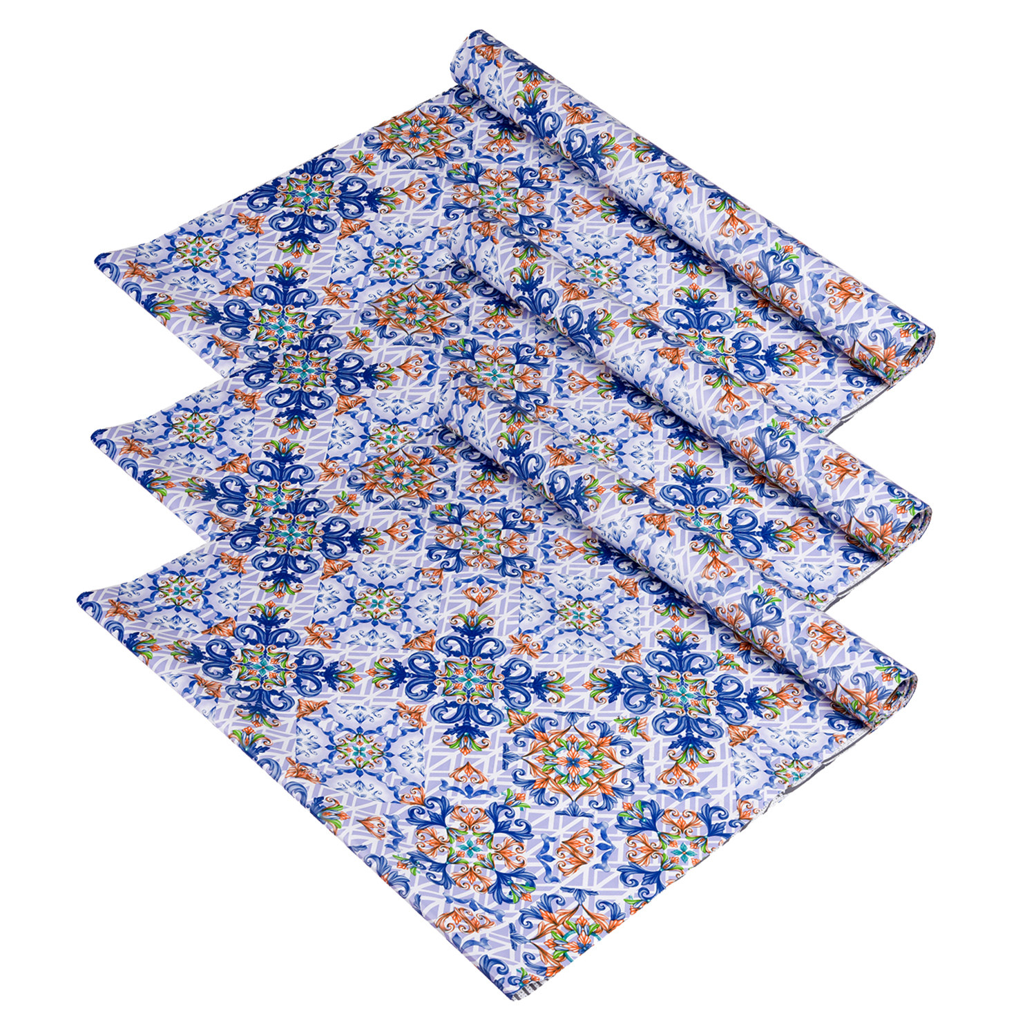 Kuber Industries Shelf Liner | Kitchen Cabinet Shelf Protector | Kitchen Liners for Cabinets and Drawers | Drawer Liner Mat | Flower Star Shelf Liner Roll | Cabinet Mat | 3 MTR | Blue