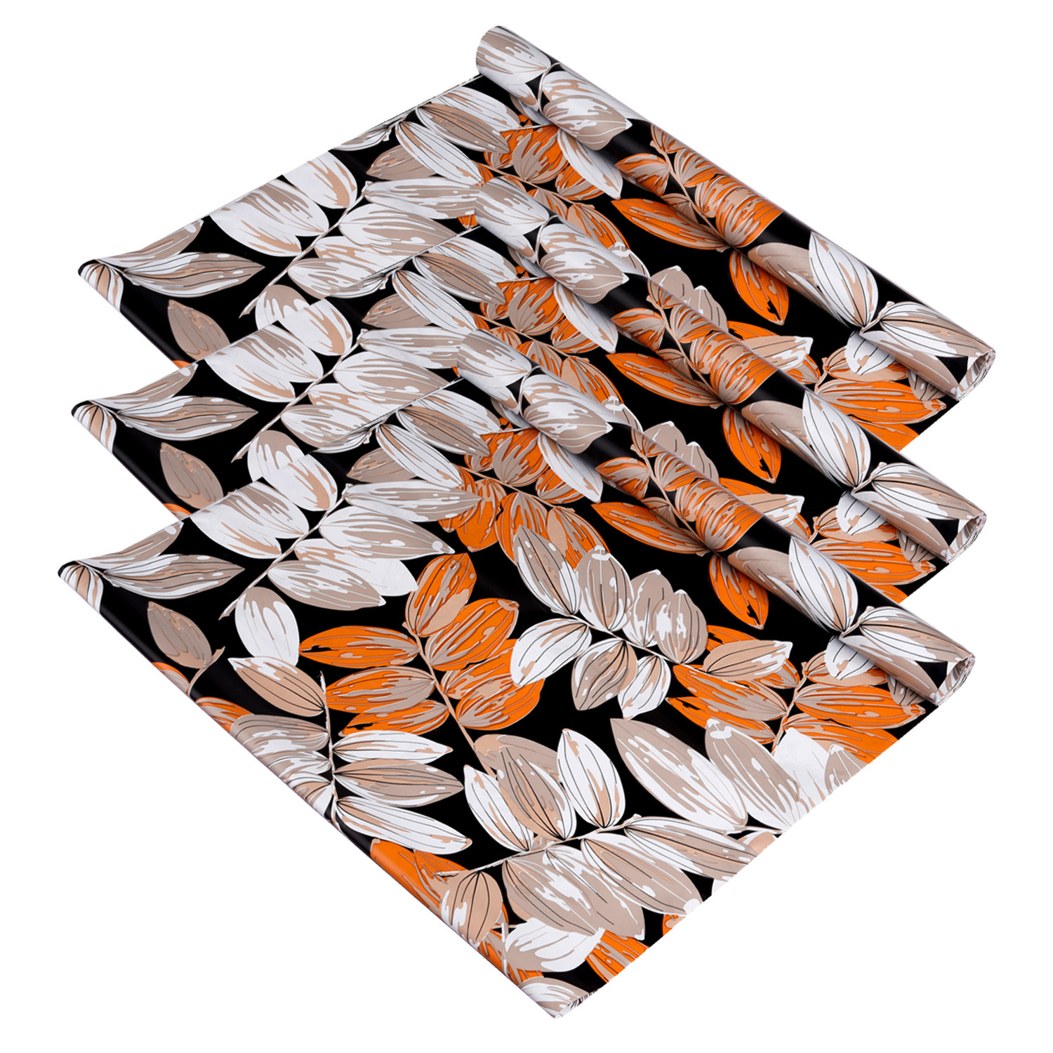 Kuber Industries Shelf Liner | Kitchen Cabinet Shelf Protector | Kitchen Liners for Cabinets and Drawers | Drawer Liner Mat | Leaf-Design Shelf Liner Roll | Cabinet Mat | 3 MTR | Brown