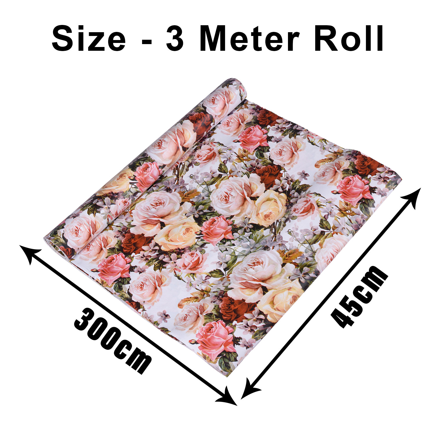 Kuber Industries Shelf Liner | Kitchen Cabinet Shelf Protector | Kitchen Liners for Cabinets and Drawers | Drawer Liner Mat | Gulab-Design Shelf Liner Roll | Cabinet Mat | 3 MTR | White