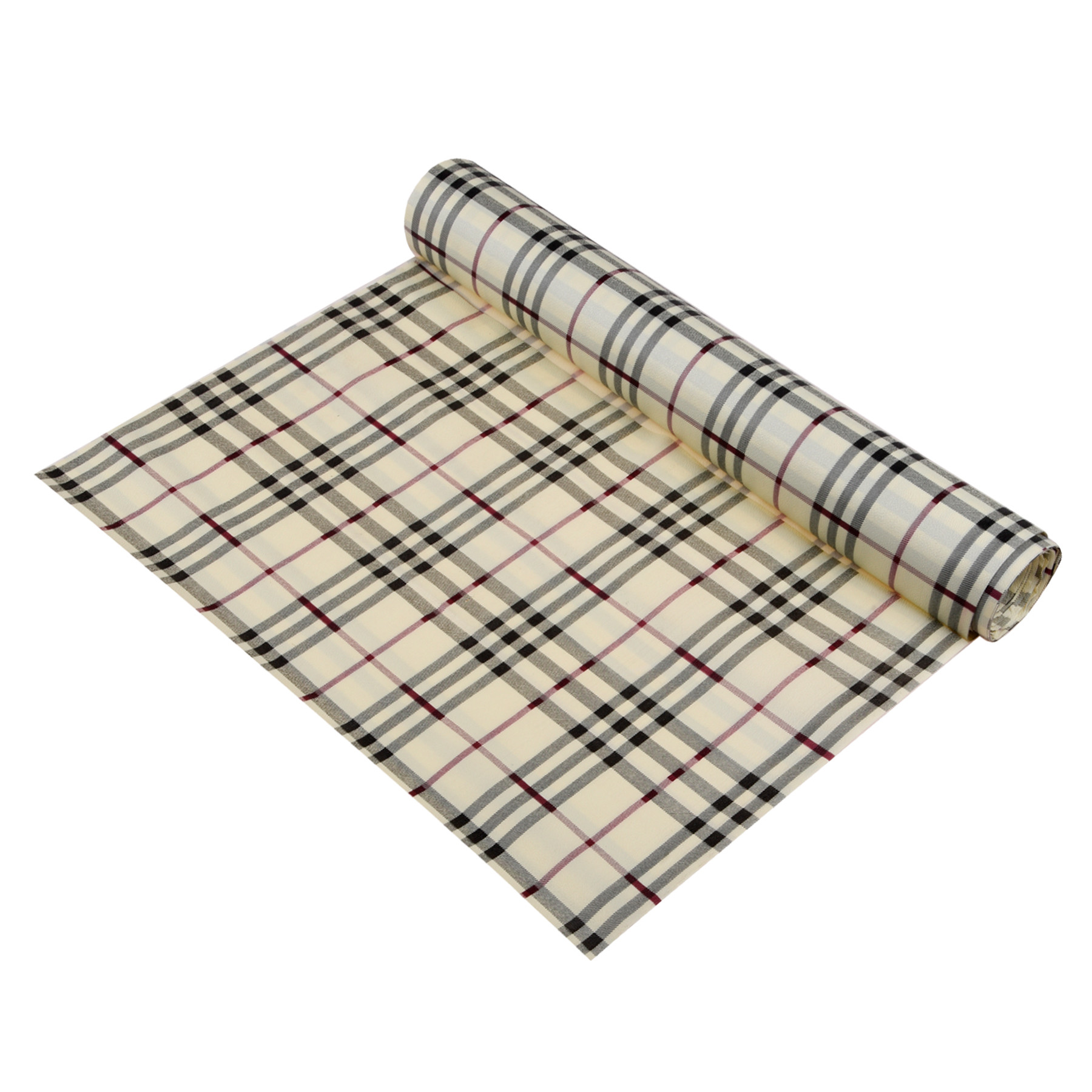 Kuber Industries Shelf Liner | Kitchen Cabinet Shelf Protector | Kitchen Liners for Cabinets and Drawers | Drawer Liner Mat | Check-Design Shelf Liner Cabinet Mat | 3 MTR | Cream