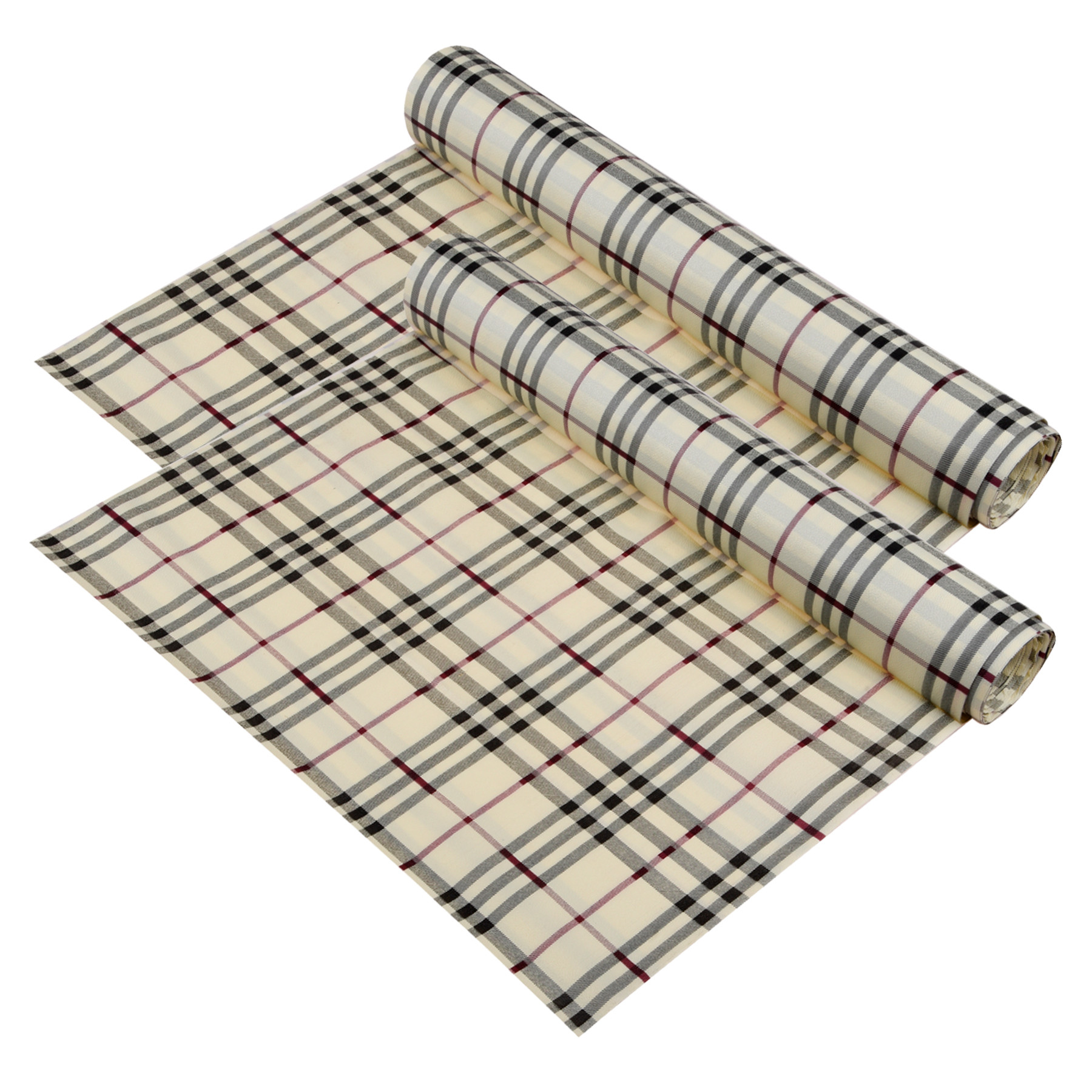 Kuber Industries Shelf Liner | Kitchen Cabinet Shelf Protector | Kitchen Liners for Cabinets and Drawers | Drawer Liner Mat | Check-Design Shelf Liner Cabinet Mat | 5 MTR | Cream