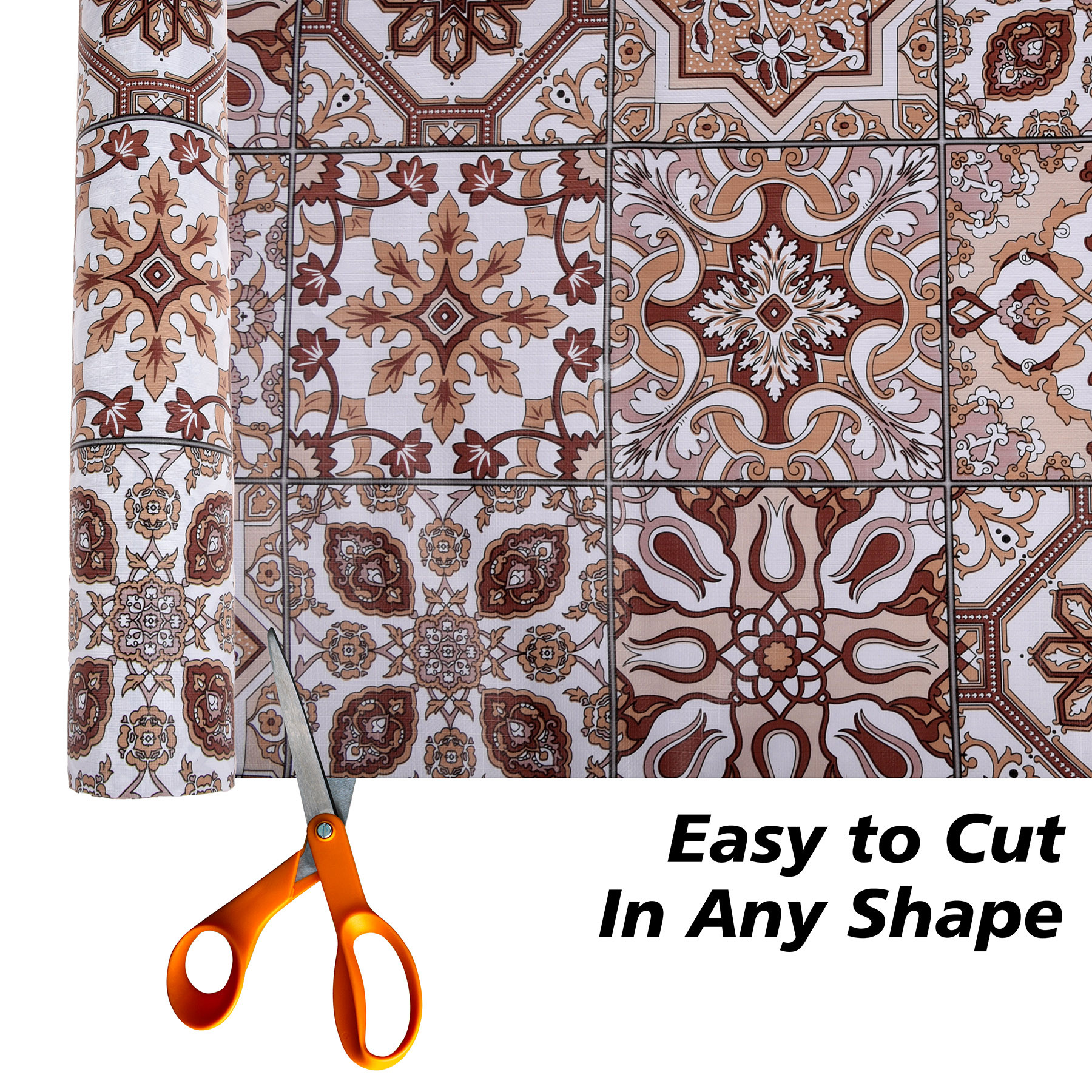 Kuber Industries Shelf Liner  PVC Kitchen Cabinet Shelf Mat  Shelf Mat for Drawer Organizer  Fridge Mat  Table Placemat  Star Design Wardrobe Mat  5 Meter  Brown