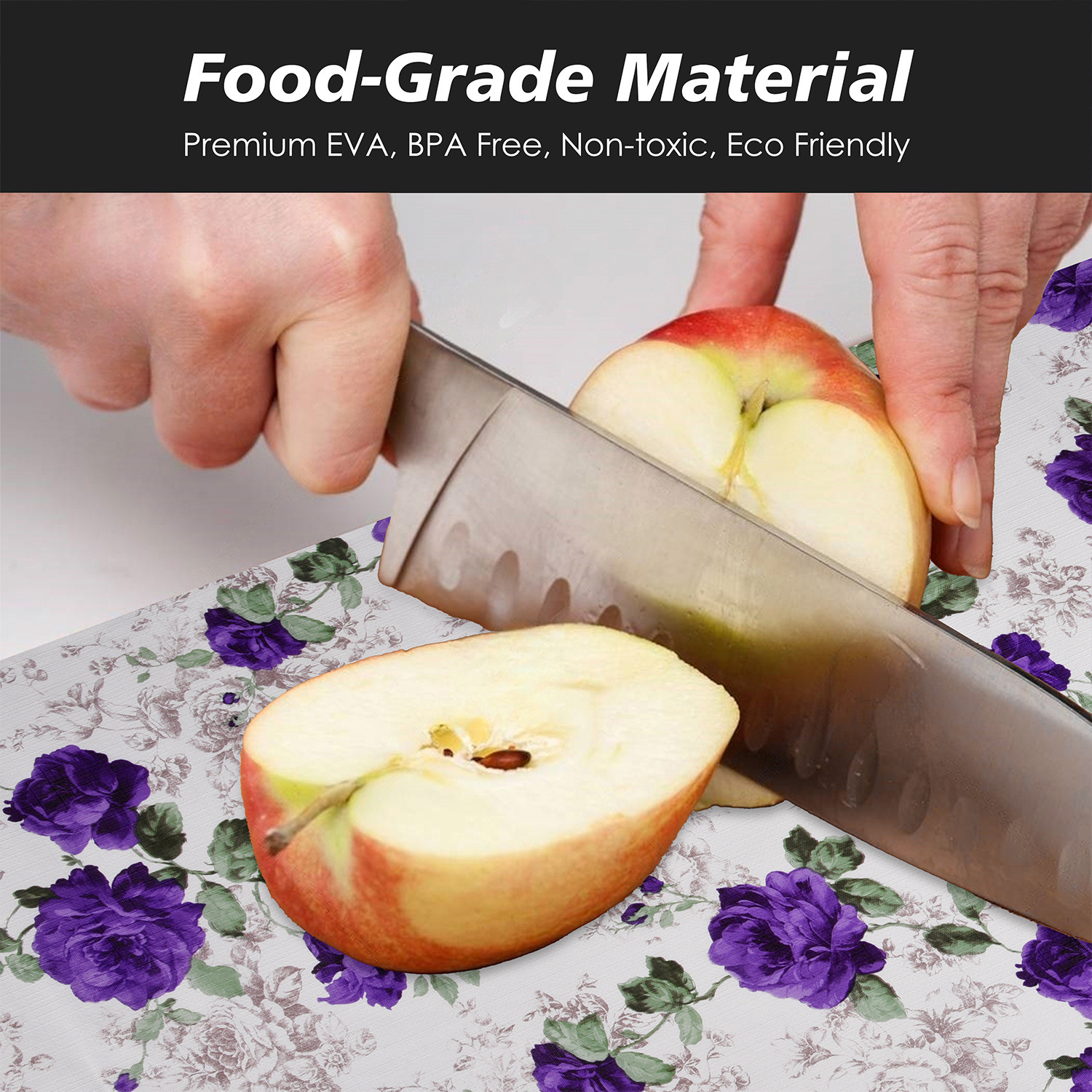 Kuber Industries Shelf Liner  PVC Kitchen Cabinet Shelf Mat  Shelf Mat for Drawer Organizer  Fridge Mat  Table Placemat  Purple Flower Wardrobe Mat  10 Meter  White