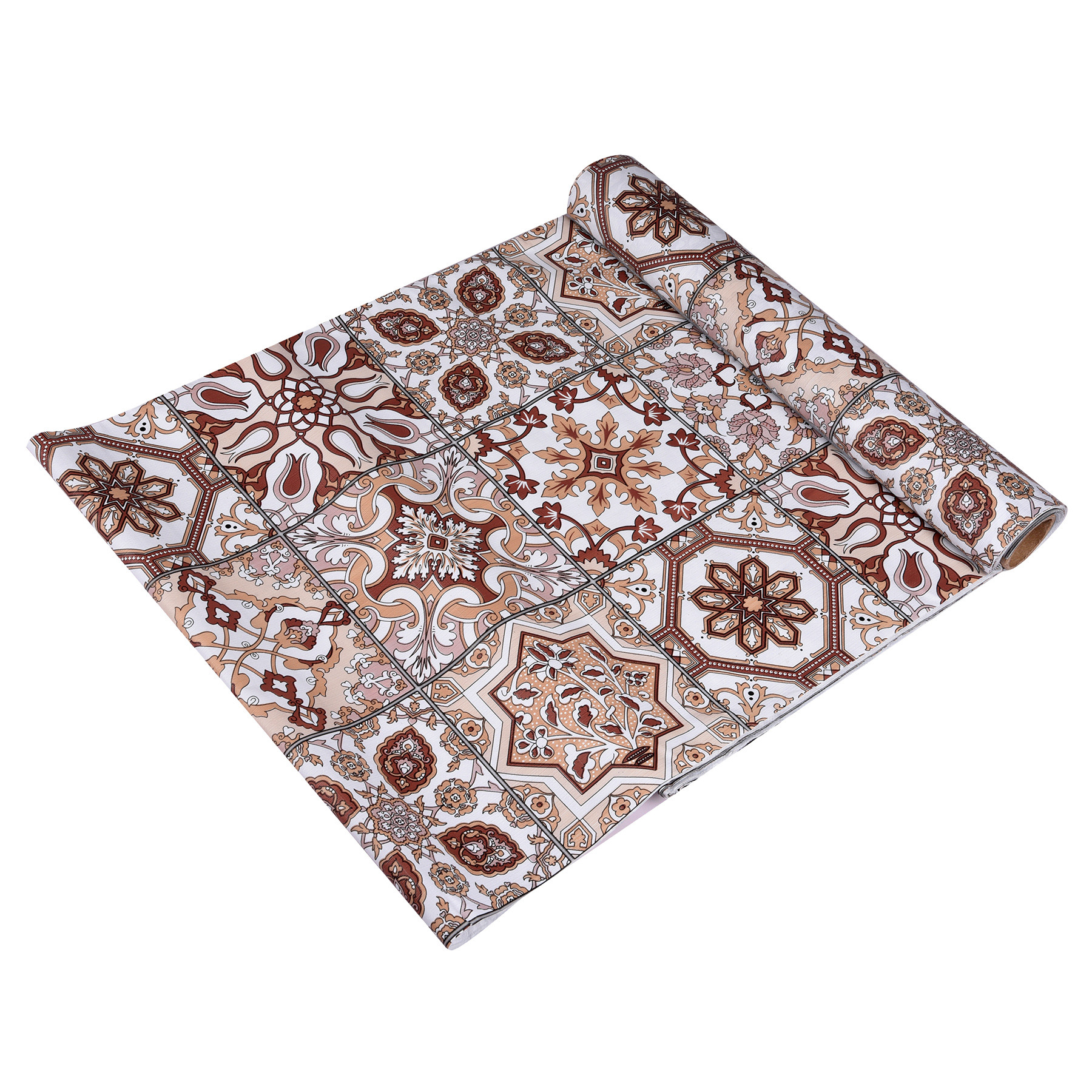 Kuber Industries Shelf Liner  PVC Kitchen Cabinet Shelf Mat  Shelf Mat for Drawer Organizer  Fridge Mat  Table Placemat  Star Design Wardrobe Mat  10 Meter  Brown